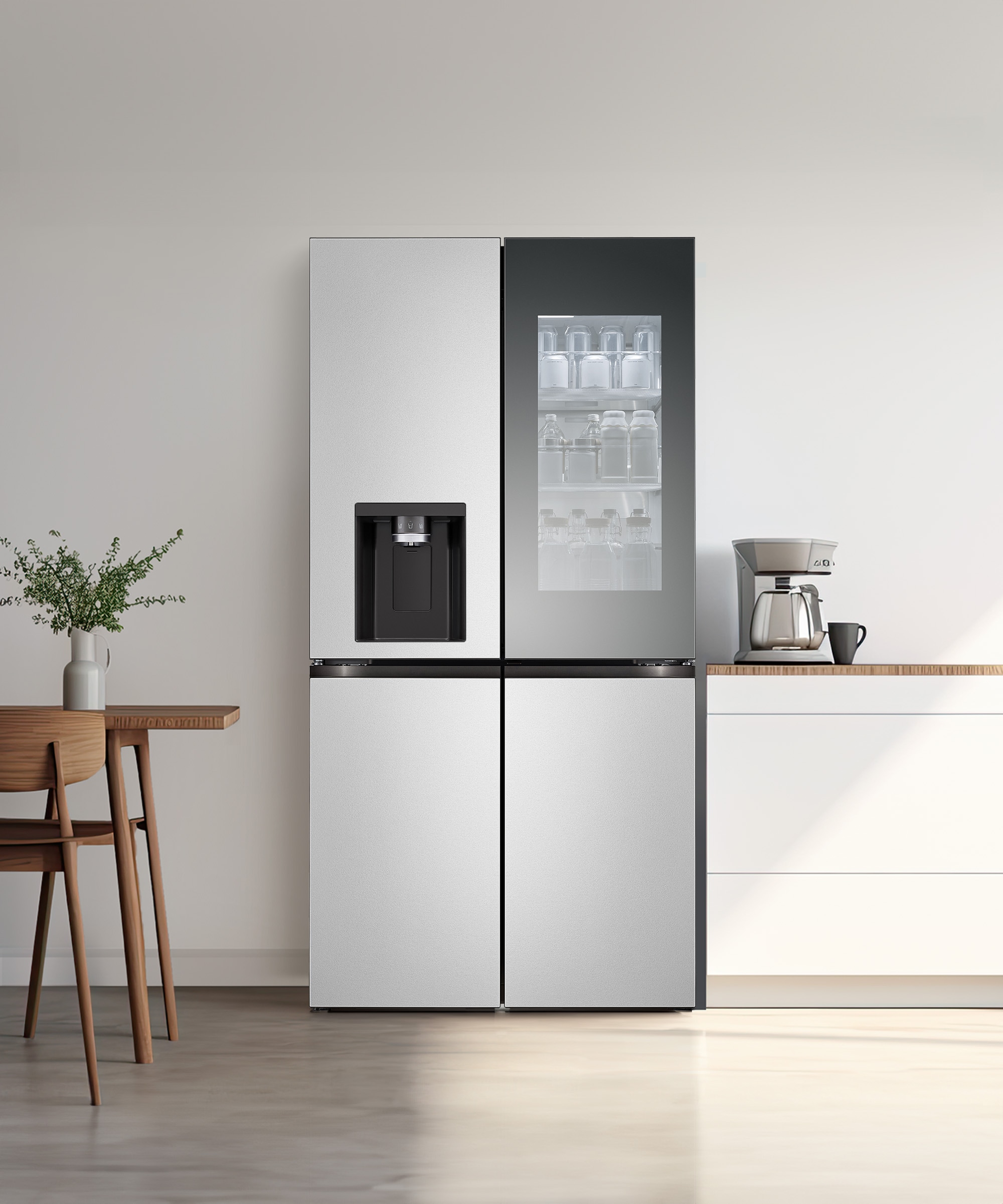 냉장고 LG 디오스 오브제컬렉션 STEM 얼음정수 냉장고 (노크온 매직스페이스) (W825SVV482S.AKOR) 메인이미지 0