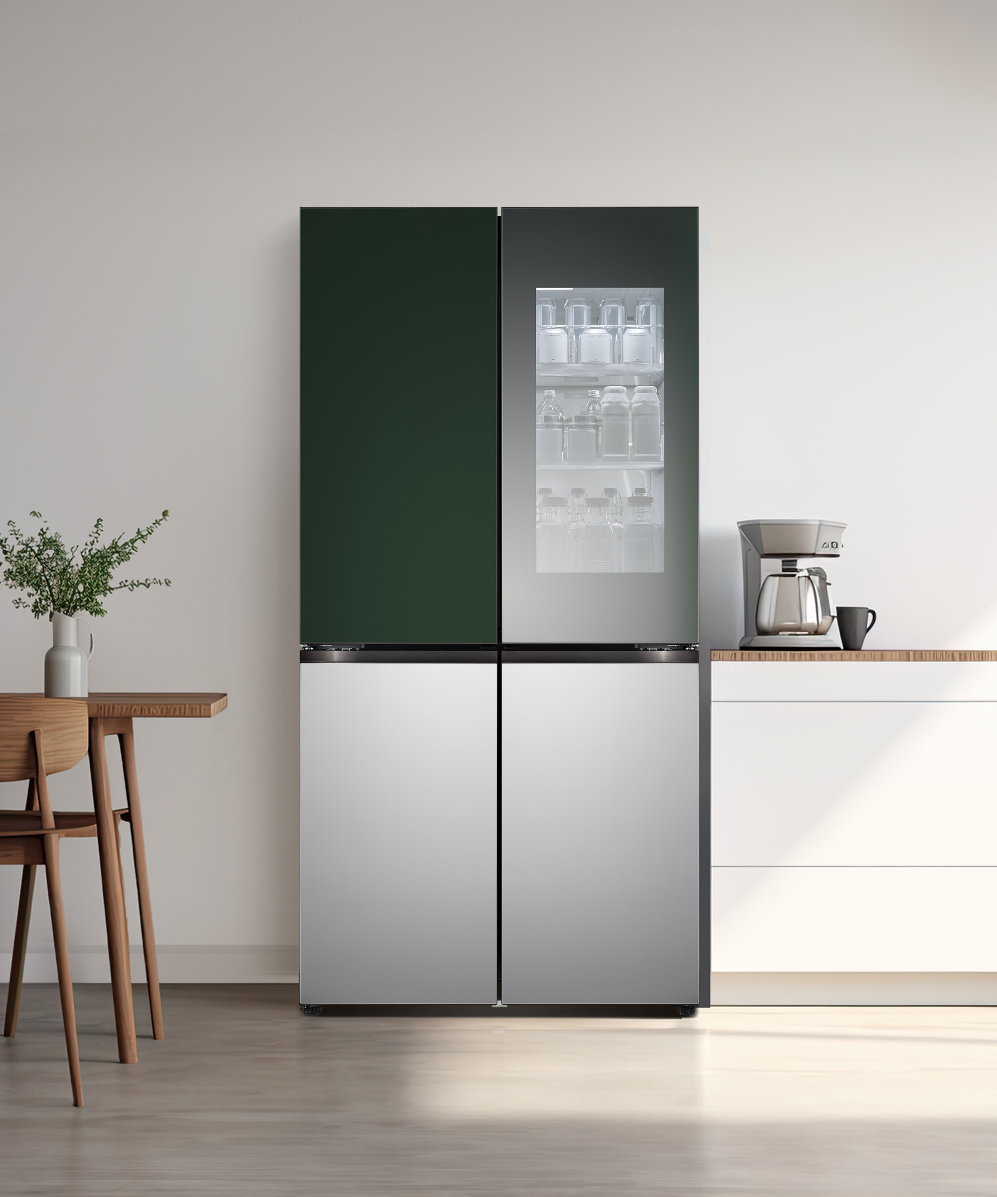 냉장고 LG 디오스 오브제컬렉션 STEM 베이직 냉장고 (노크온 더블매직스페이스) (M875SGS582S.AKOR) 메인이미지 0
