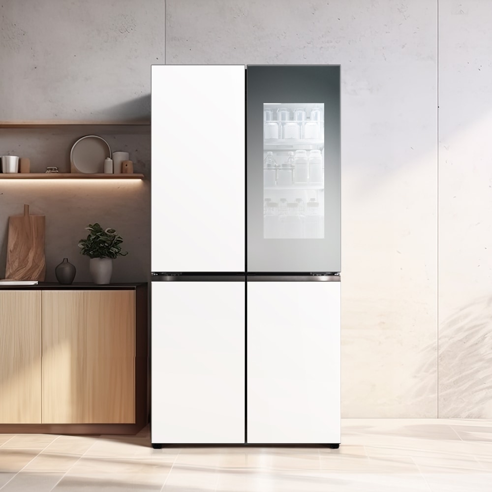 냉장고 LG 디오스 오브제컬렉션 STEM 베이직 냉장고 (노크온 더블매직스페이스) (M875GWW582S.AKOR) 메인이미지 0