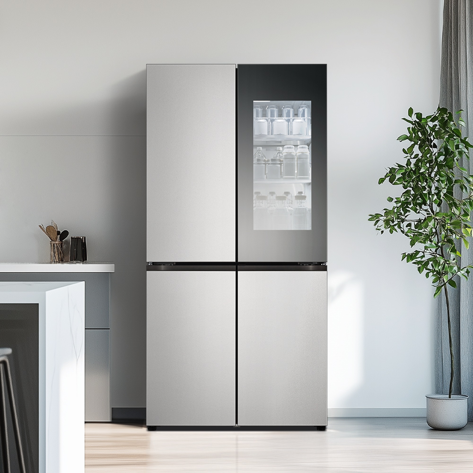 냉장고 LG 디오스 오브제컬렉션 STEM 베이직 냉장고 (노크온 매직스페이스) (M875SVV472S.AKOR) 줌이미지 0