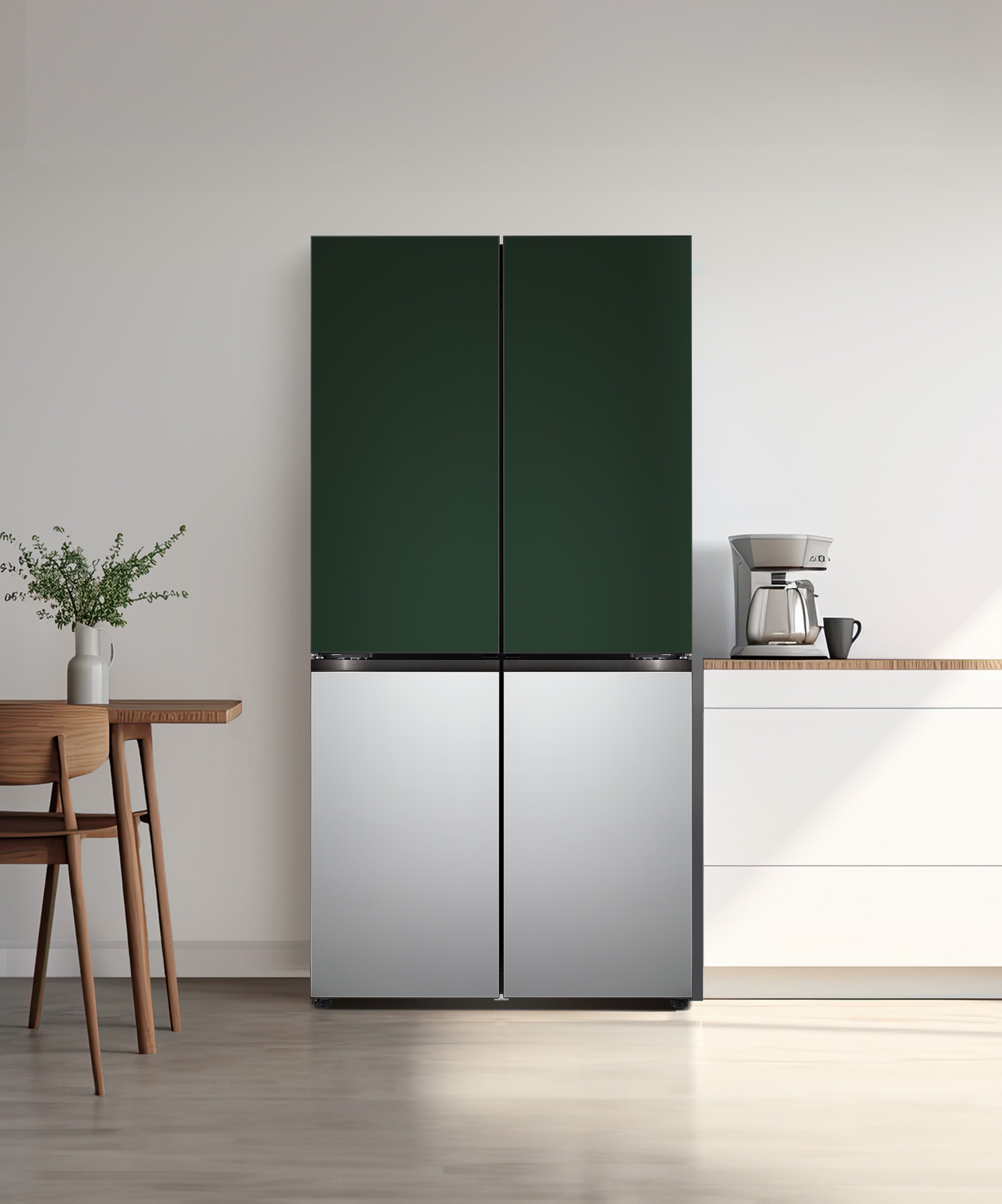 냉장고 LG 디오스 오브제컬렉션 STEM 베이직 냉장고 (더블매직스페이스) (M875SGS282S.AKOR) 메인이미지 0