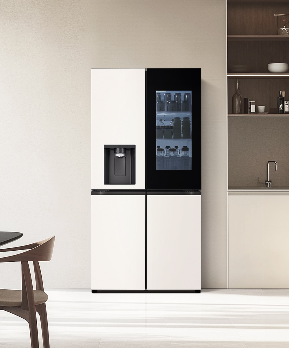 냉장고 LG 디오스 오브제컬렉션 STEM 얼음정수 냉장고 (노크온 매직스페이스) (J825GBB442.CKOR) 메인이미지 0