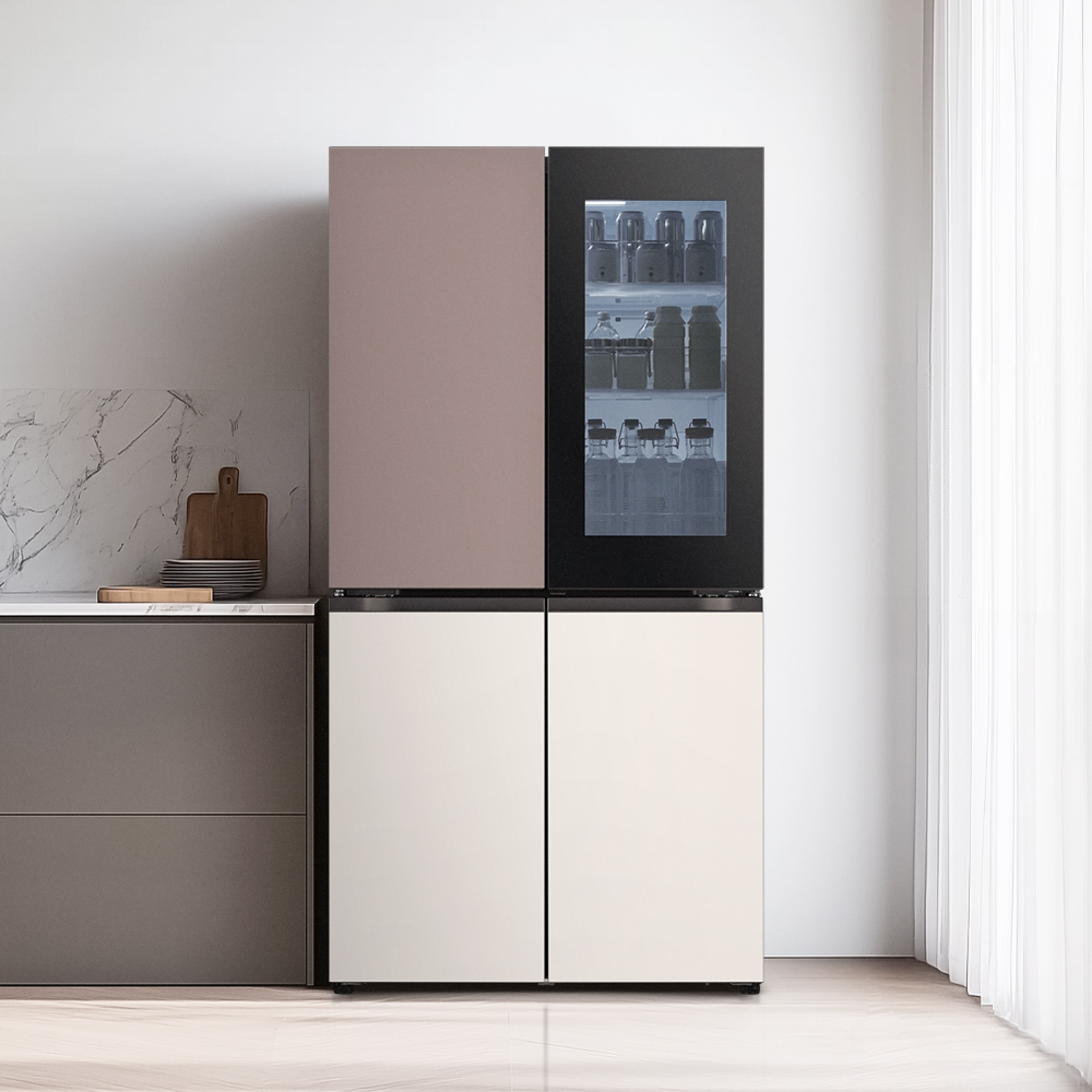 냉장고 LG 디오스 오브제컬렉션 노크온 매직스페이스 냉장고 (T875MKE412.CKOR) 줌이미지 1