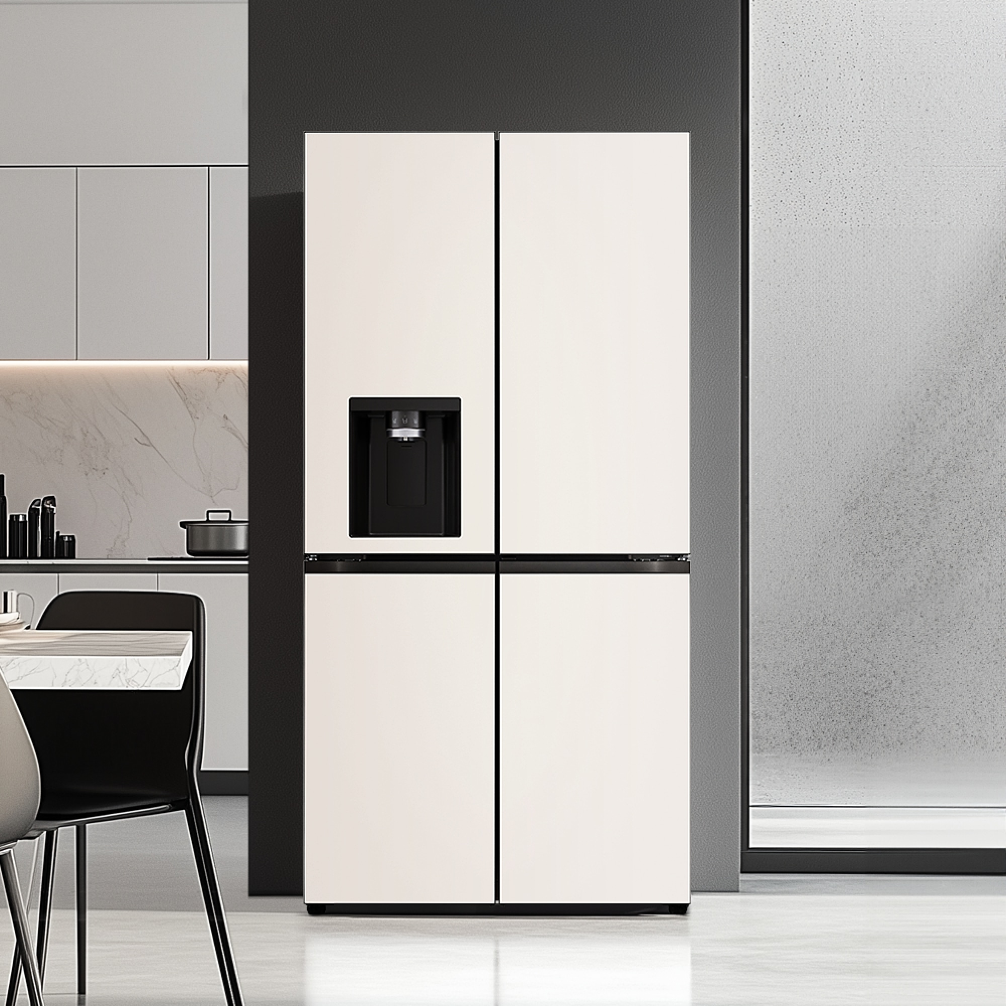 냉장고 LG 디오스 오브제컬렉션 STEM 얼음정수 냉장고 (매직스페이스) (W825GBB18-B.AKOR) 줌이미지 1