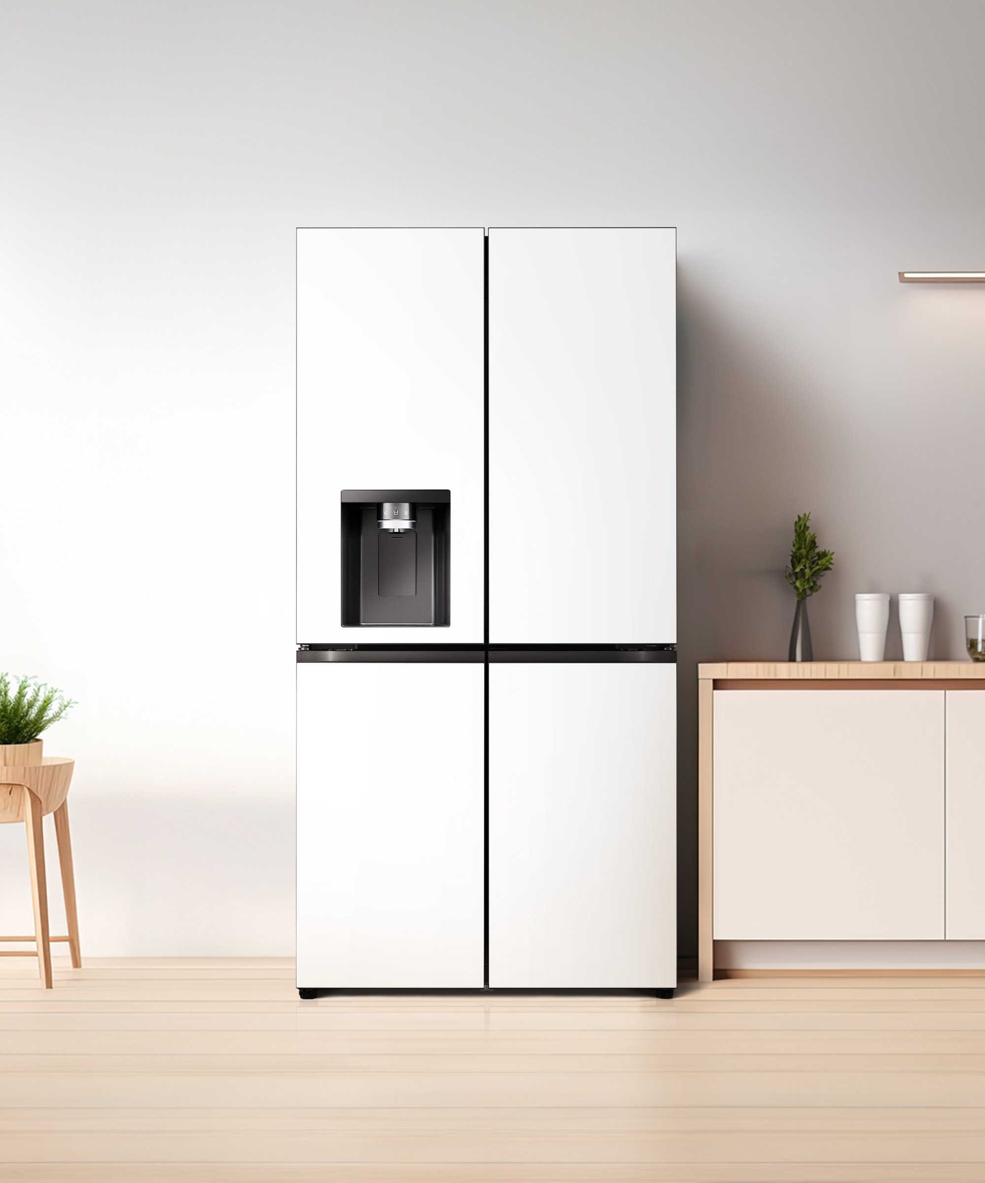 냉장고 LG 디오스 오브제컬렉션 STEM 얼음정수 냉장고 (매직스페이스) (W825GWW18-B.AKOR) 메인이미지 0