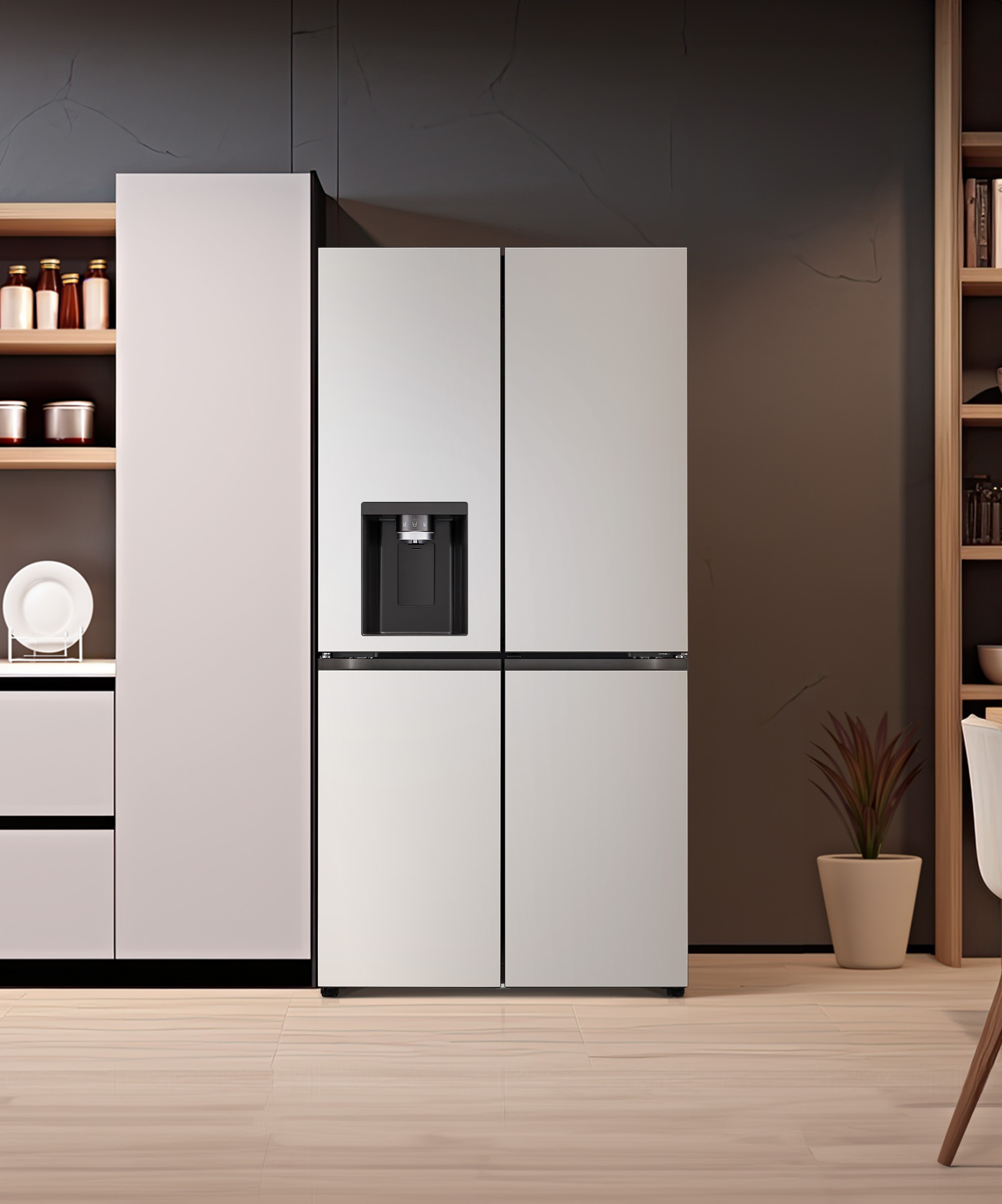 냉장고 LG 디오스 오브제컬렉션 STEM 얼음정수 냉장고 (매직스페이스) (W825MRR18-B.AKOR) 메인이미지 0