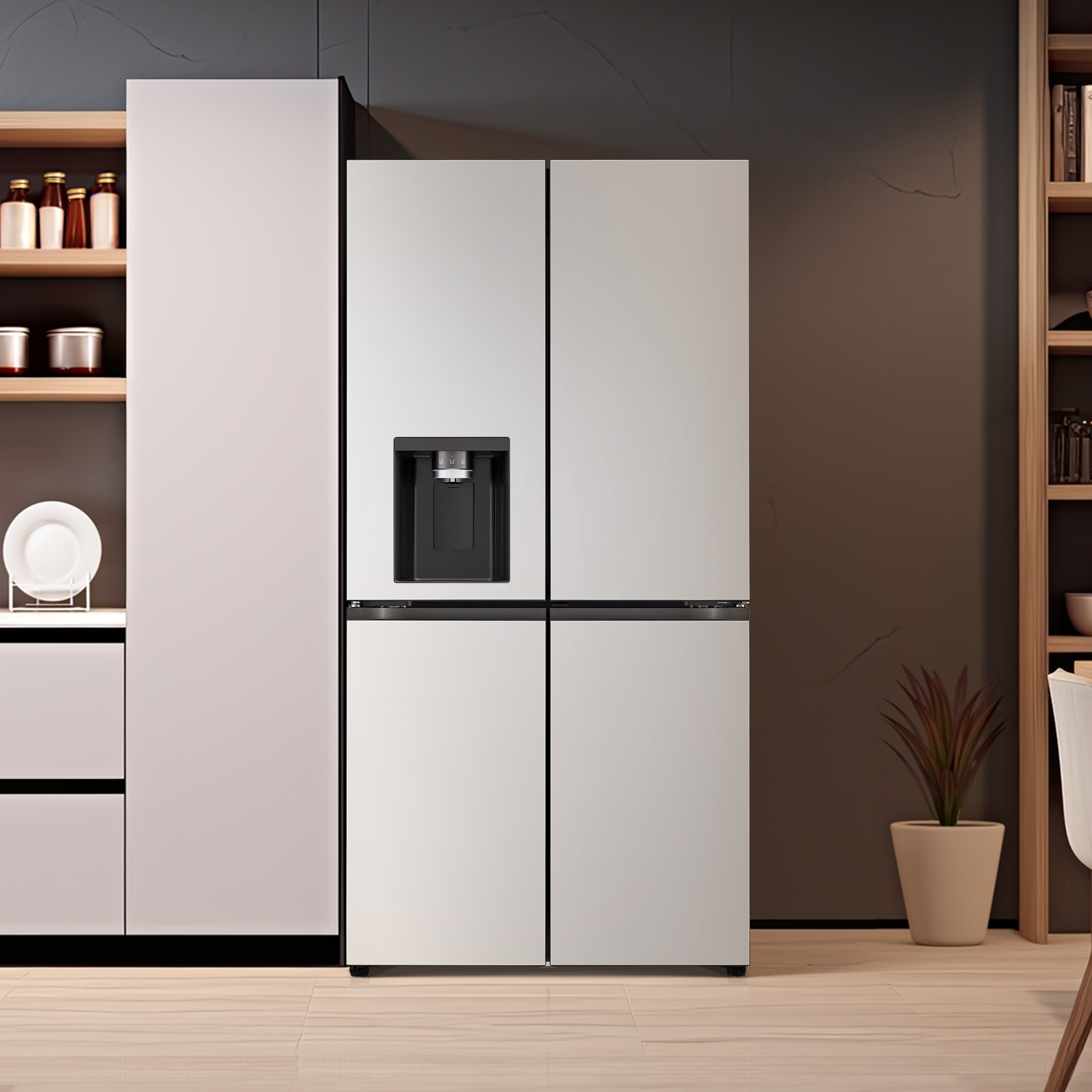 냉장고 LG 디오스 오브제컬렉션 STEM 얼음정수 냉장고 (매직스페이스) (W825MRR18-B.AKOR) 줌이미지 1