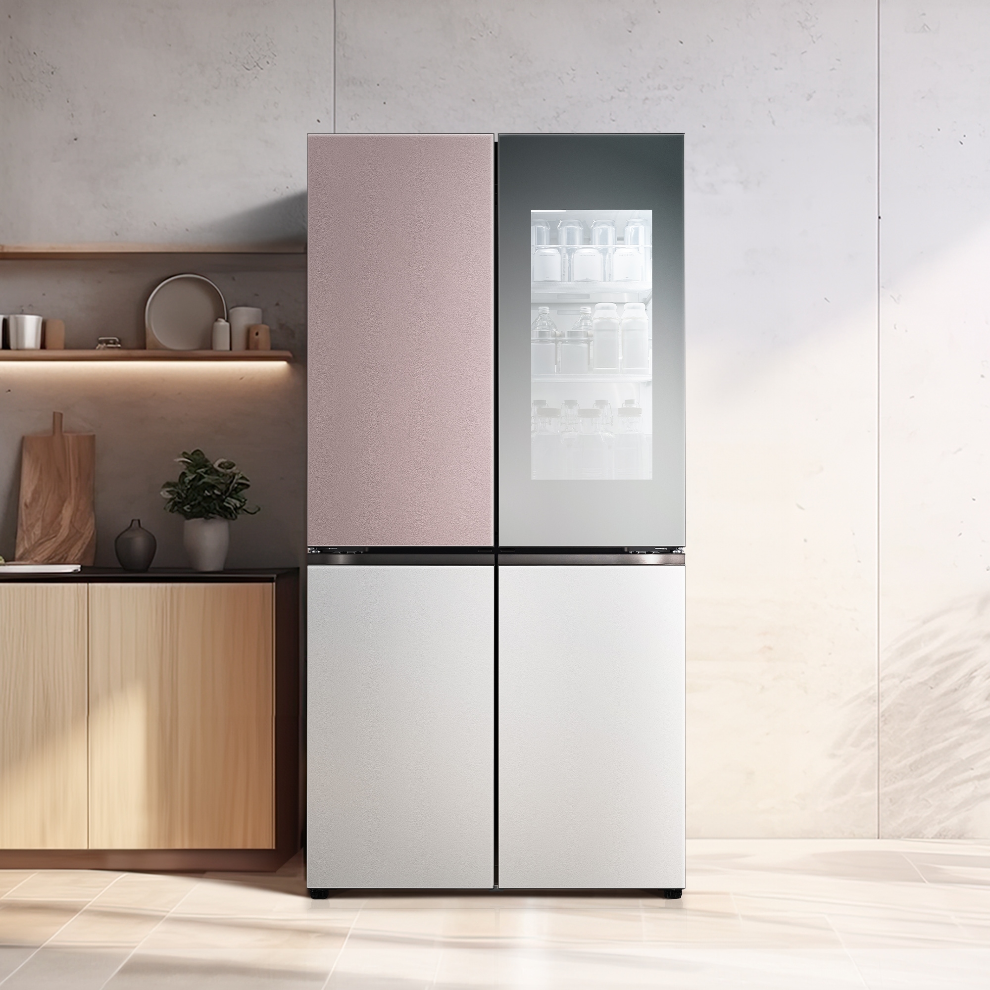 냉장고 LG 디오스 오브제컬렉션 STEM 베이직 냉장고 (노크온 더블매직스페이스) (M875SKV58-B.AKOR) 줌이미지 1