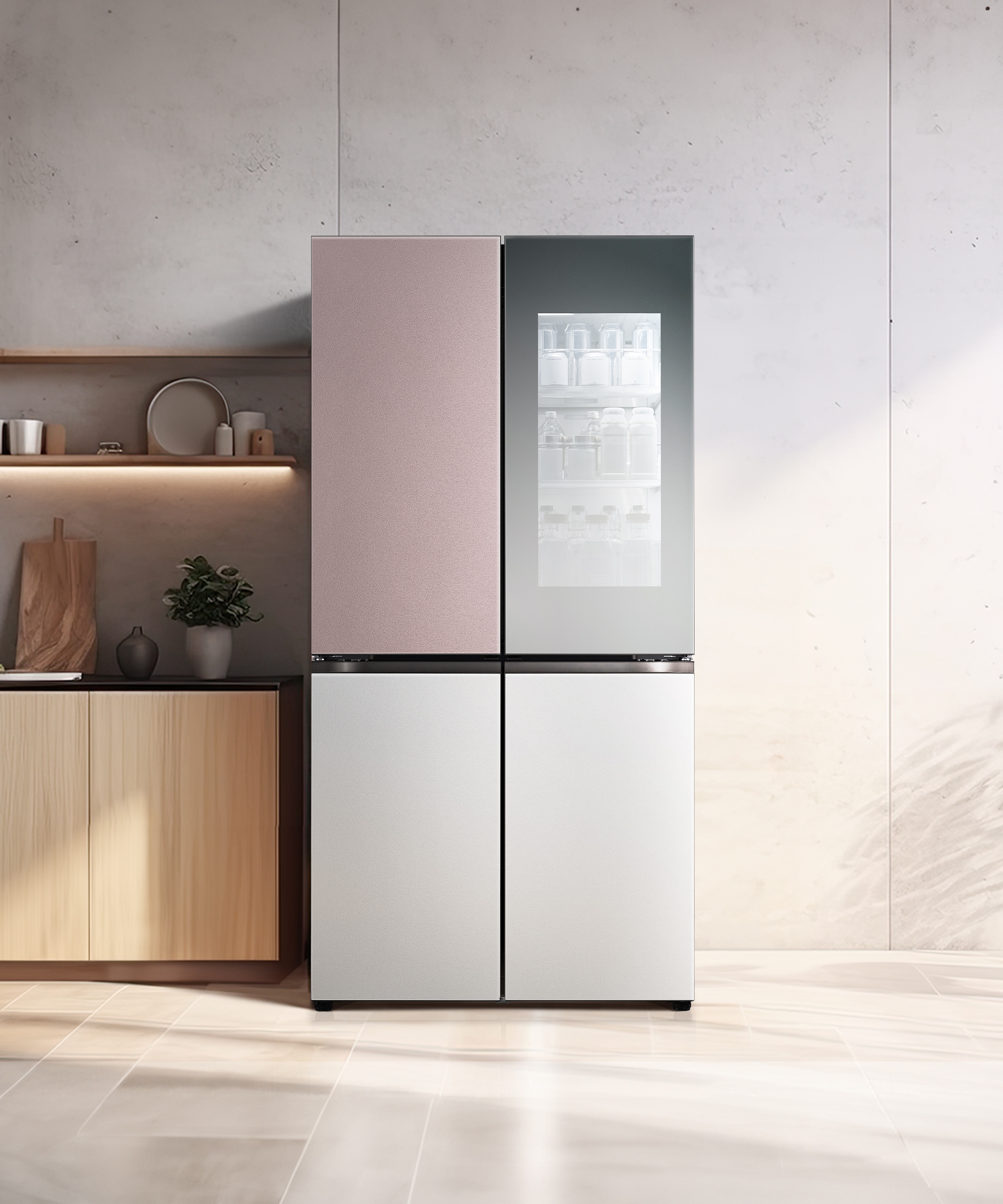냉장고 LG 디오스 오브제컬렉션 STEM 베이직 냉장고 (노크온 더블매직스페이스) (M875SKV58-B.AKOR) 메인이미지 0