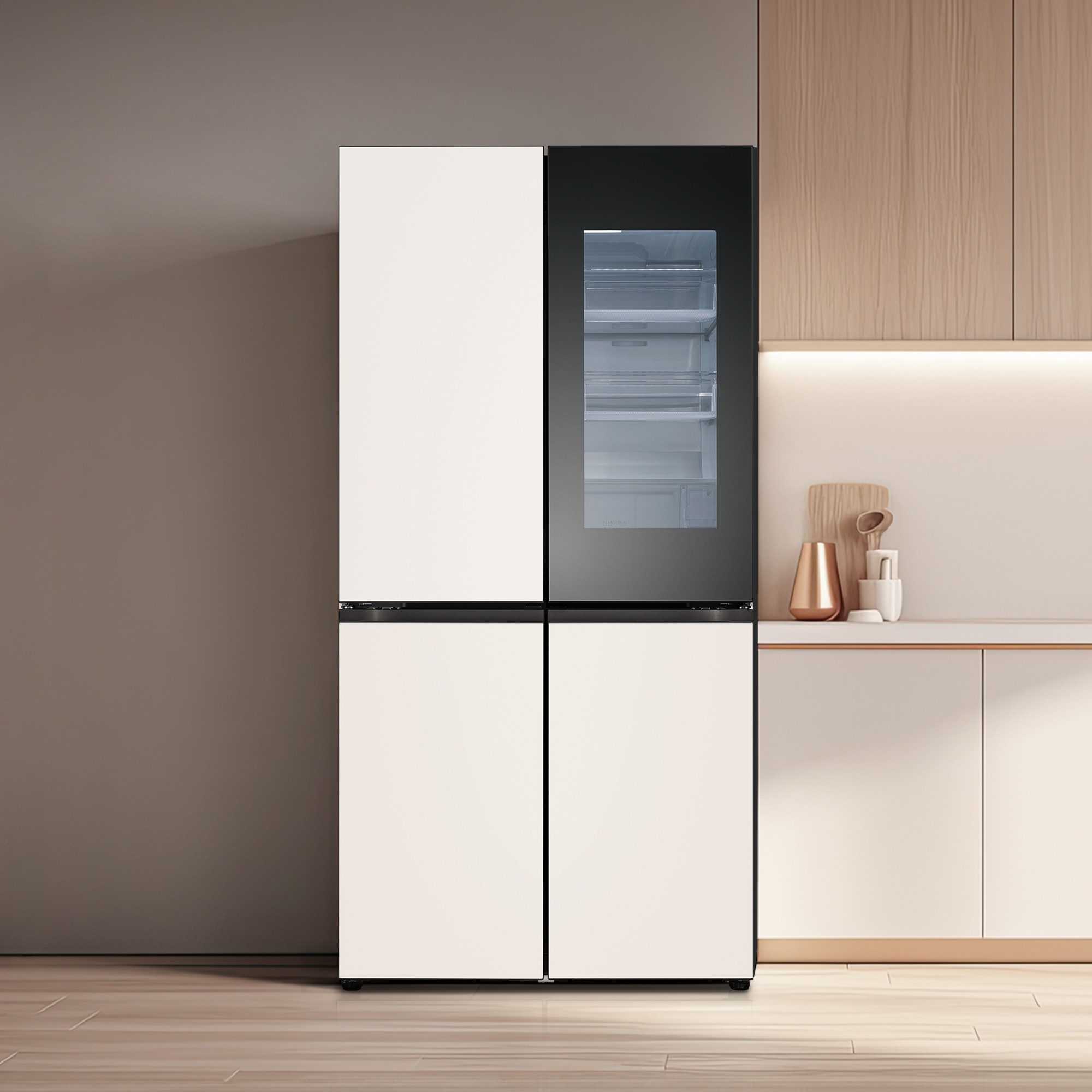 냉장고 LG 디오스 오브제컬렉션 STEM 베이직 냉장고 (노크온 더블매직스페이스) (M875GBB58-B.AKOR) 줌이미지 1