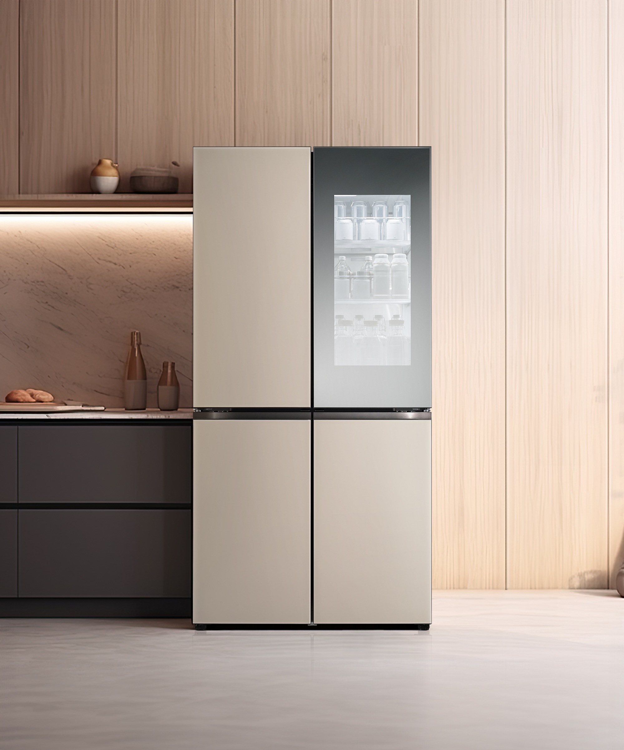 냉장고 LG 디오스 오브제컬렉션 STEM 베이직 냉장고 (노크온 더블매직스페이스) (M875GCC58-B.AKOR) 메인이미지 0