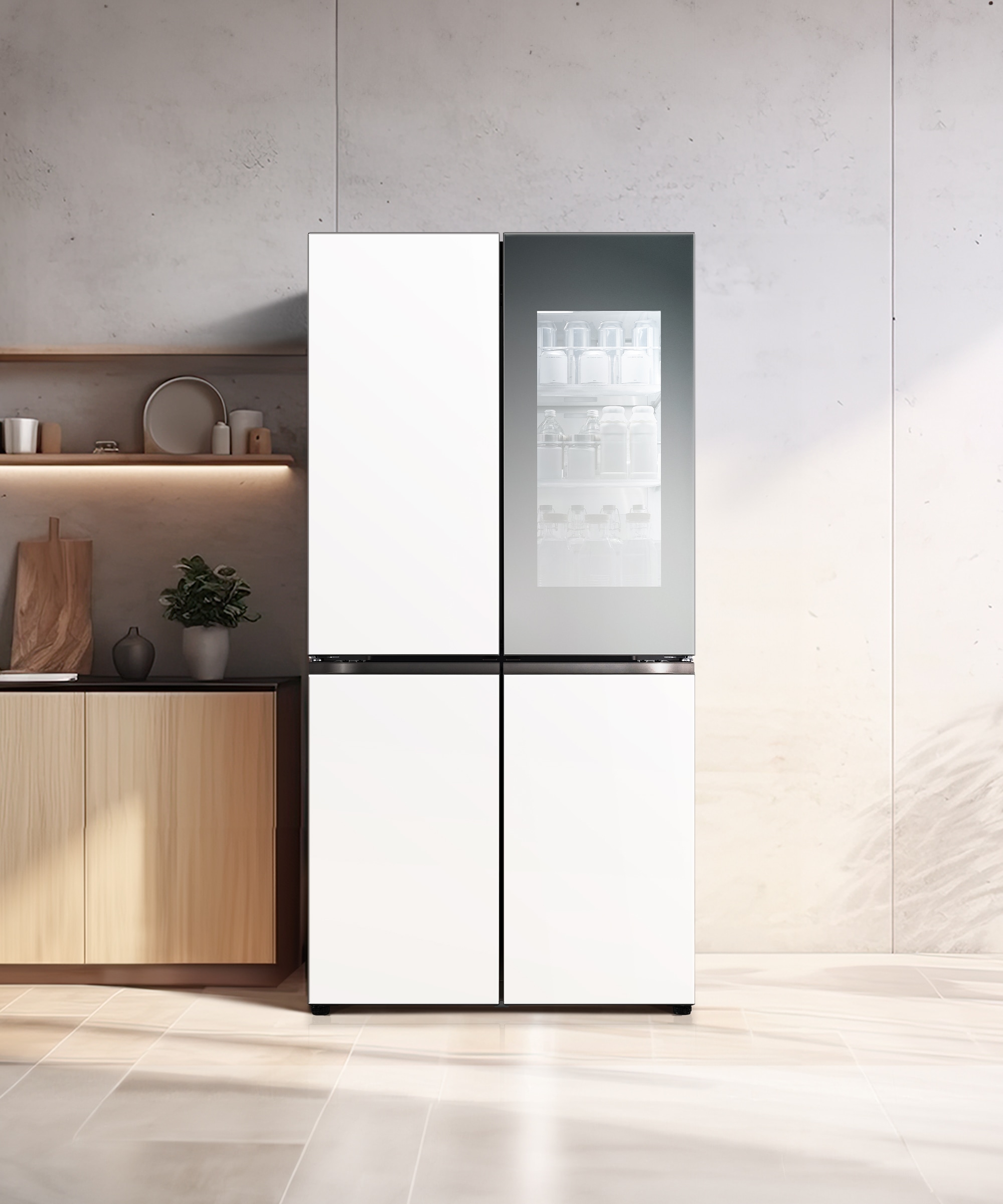 냉장고 LG 디오스 오브제컬렉션 STEM 베이직 냉장고 (노크온 더블매직스페이스) (M875GWW58-B.AKOR) 메인이미지 0