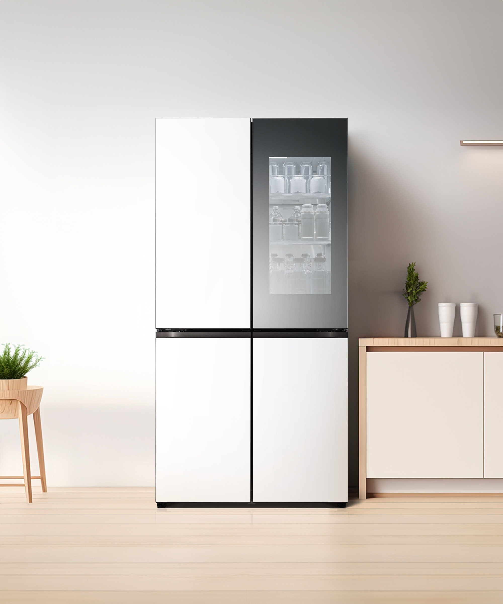 냉장고 LG 디오스 오브제컬렉션 STEM 베이직 냉장고 (노크온 더블매직스페이스) (M875MHH58-B.AKOR) 메인이미지 0
