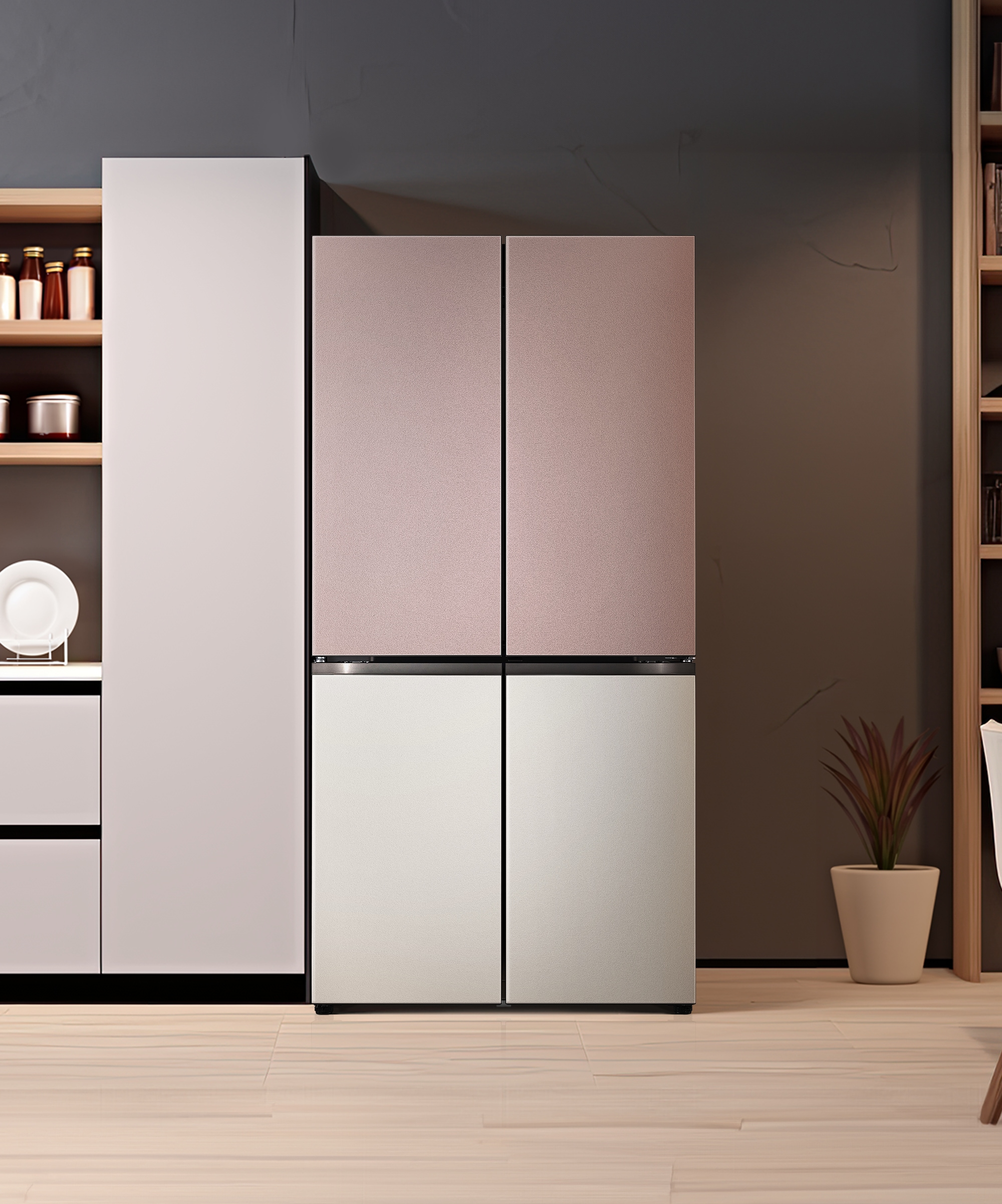  LG 디오스 오브제컬렉션 STEM 베이직 냉장고 (매직스페이스) (M875SKV17-B.AKOR) 메인이미지 0