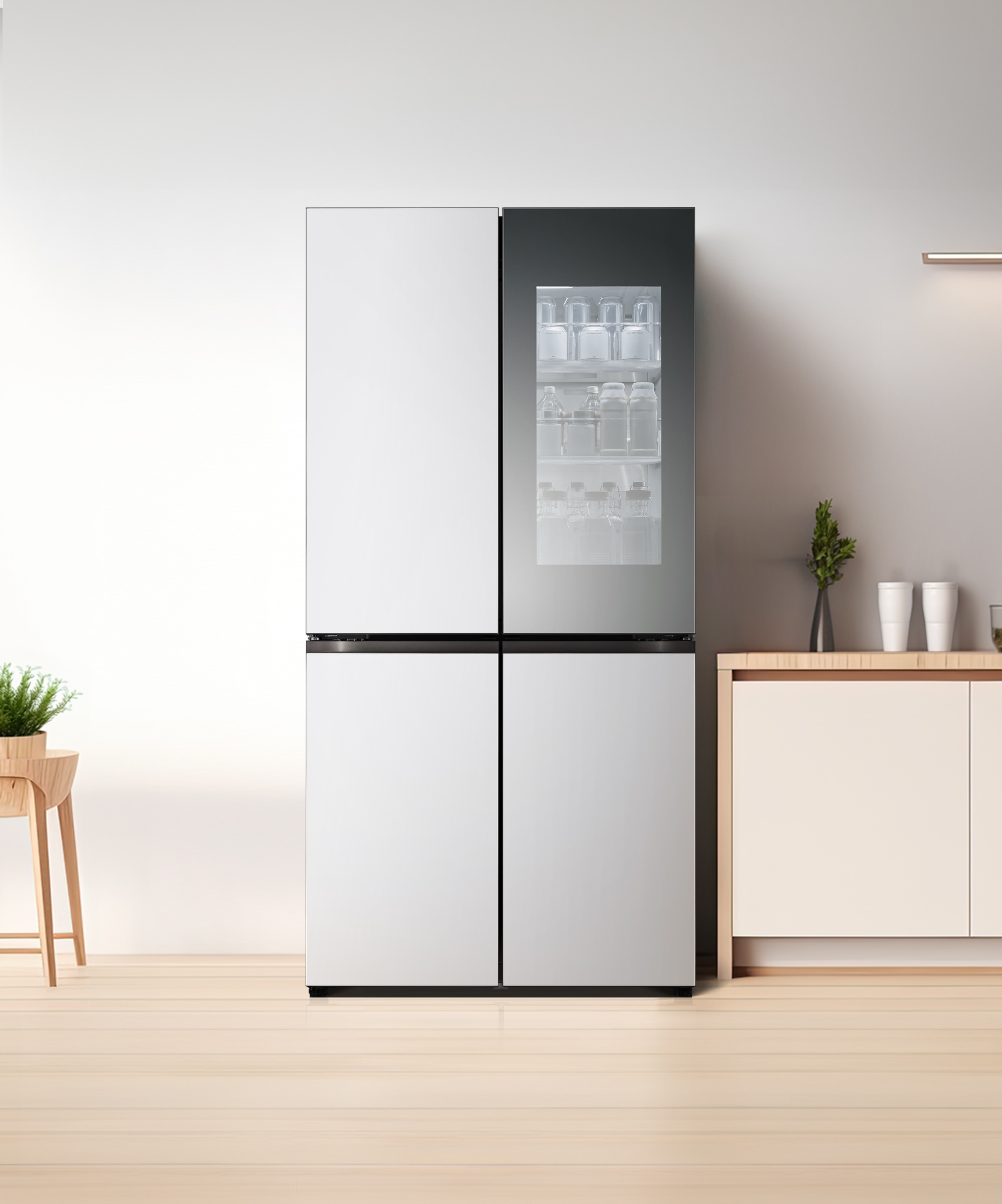 냉장고 LG 디오스 오브제컬렉션 STEM 베이직 냉장고 (노크온 더블매직스페이스) (M875MRR58-B.AKOR) 메인이미지 0
