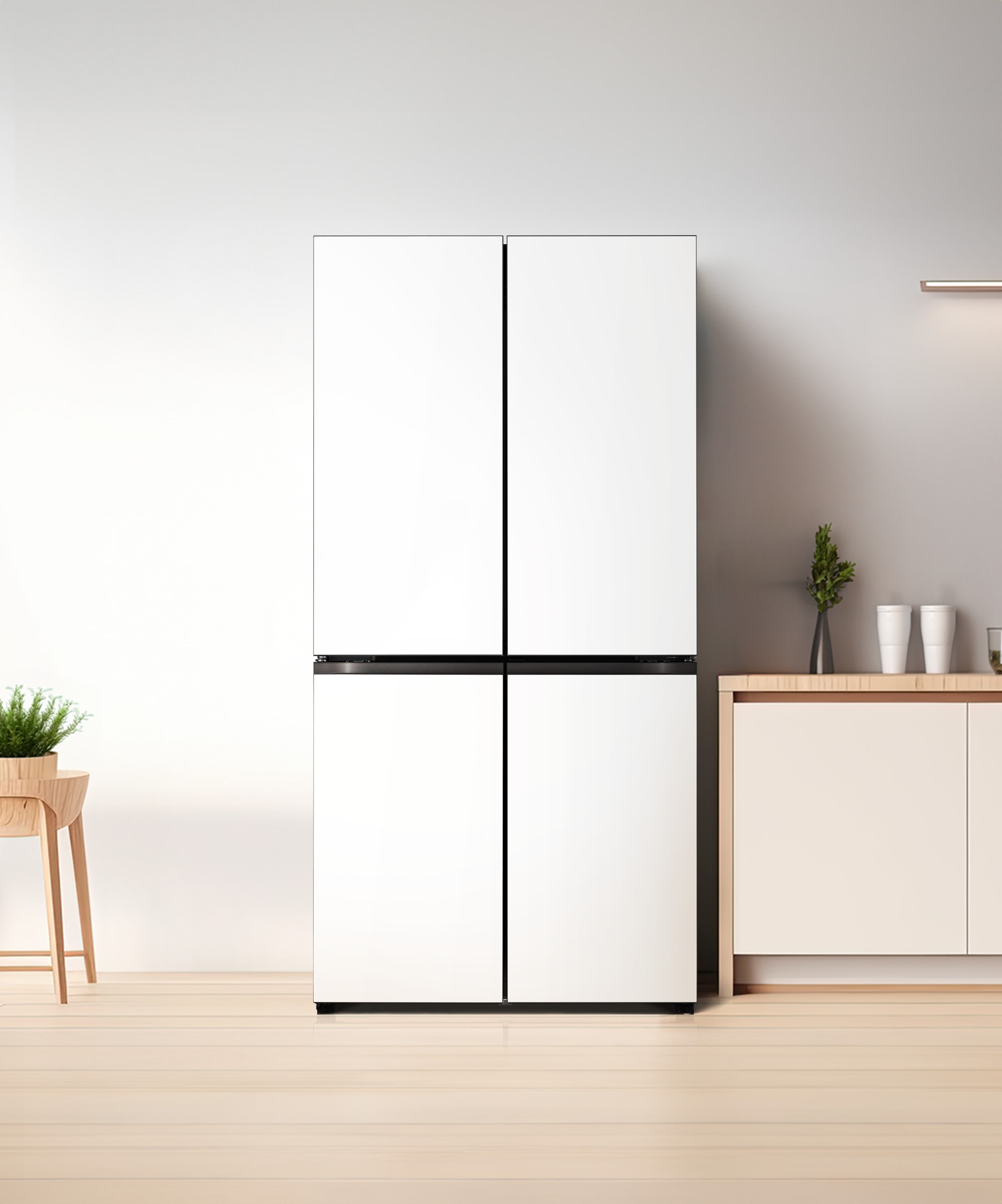 냉장고 LG 디오스 오브제컬렉션 STEM 베이직 냉장고 (매직스페이스) (M875GWW17-B.AKOR) 메인이미지 0