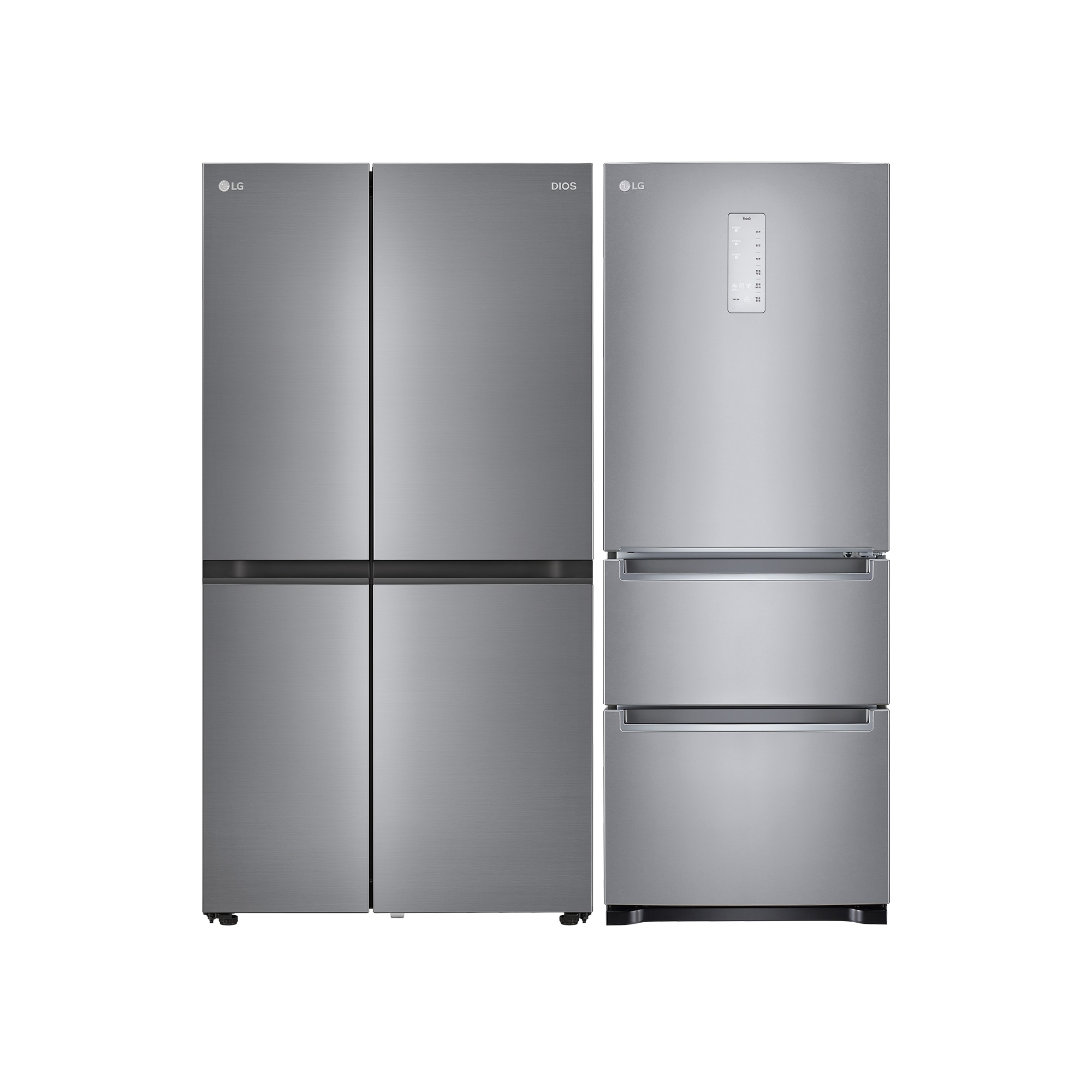 냉장고 LG 디오스 베이직 냉장고+ LG 디오스 김치톡톡 (S834SS-K.CKOR) 줌이미지 1