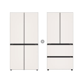 LG 디오스 오브제컬렉션 STEM 베이직 냉장고 Fit & Max<br> + LG 디오스 오브제컬렉션 김치톡톡 Fit & Max