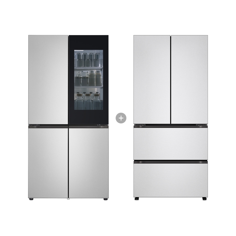 냉장고 LG 디오스 오브제컬렉션 STEM 베이직 냉장고 Fit & Max (노크온) + LG 디오스 오브제컬렉션 김치톡톡 Fit & Max (R1081SVV357.AKOR) 메인이미지 0