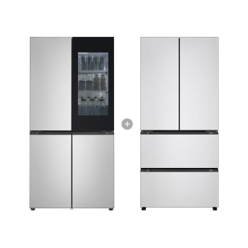 LG 디오스 오브제컬렉션 STEM 베이직 냉장고 Fit & Max (노크온) + LG 디오스 오브제컬렉션 김치톡톡 Fit & Max