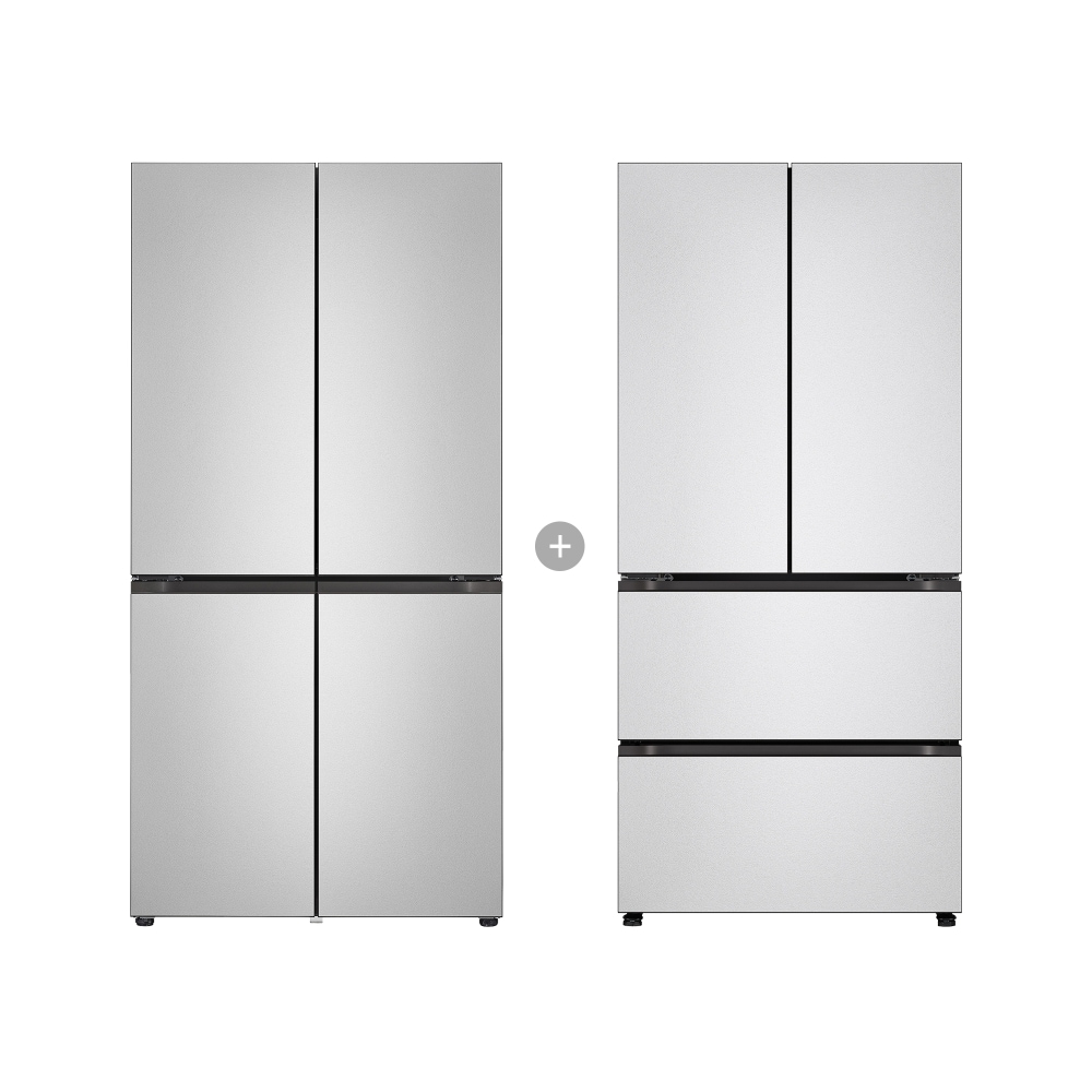 냉장고 LG 디오스 오브제컬렉션 STEM 베이직 냉장고 Fit & Max + LG 디오스 오브제컬렉션 김치톡톡 Fit & Max (R1081SVV057.AKOR) 메인이미지 0