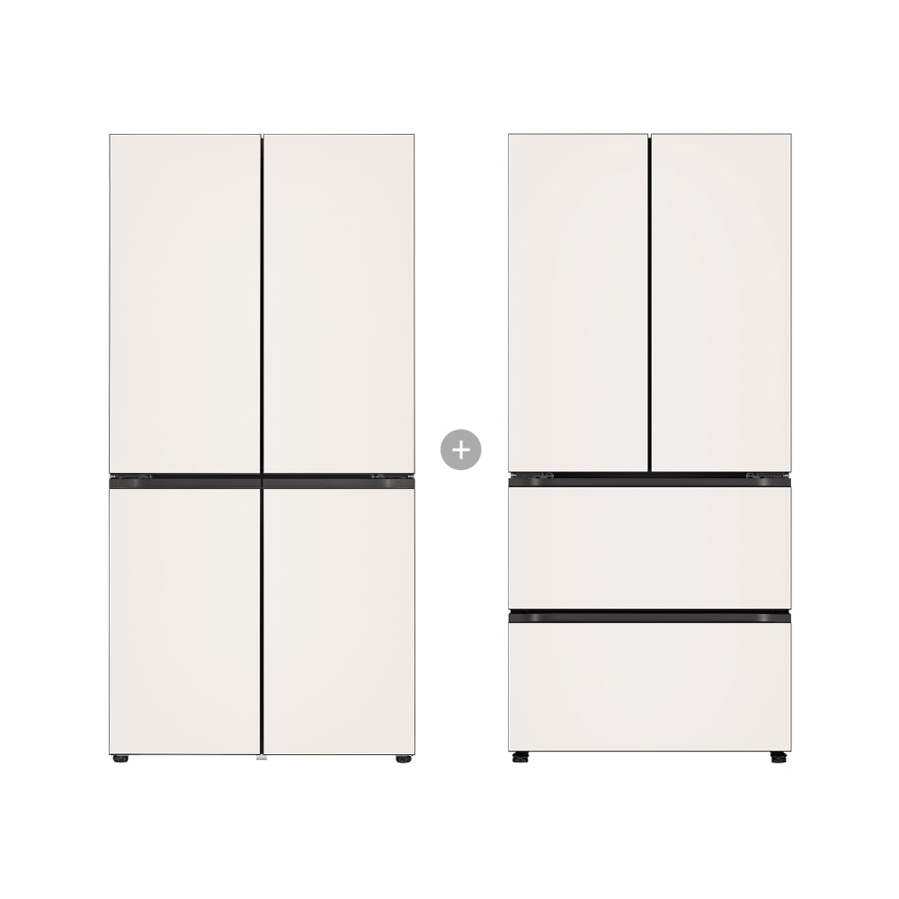 냉장고 LG 디오스 오브제컬렉션 냉장고 Fit & Max + LG 디오스 오브제컬렉션 김치톡톡(본체) (R1093GBB035.AKOR) 메인이미지 0