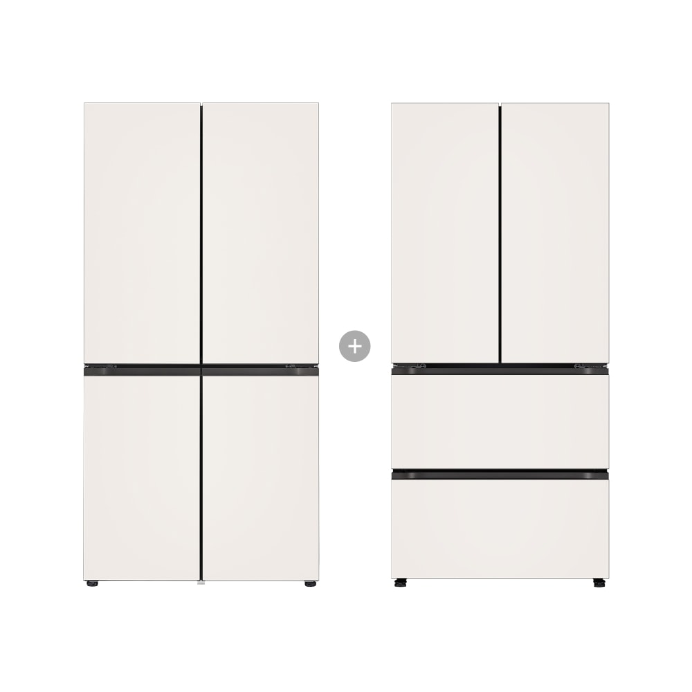 냉장고 LG 디오스 오브제컬렉션 STEM 베이직 냉장고 Fit & Max + LG 디오스 오브제컬렉션 김치톡톡 Fit & Max (R1081GBB05L.AKOR) 메인이미지 0