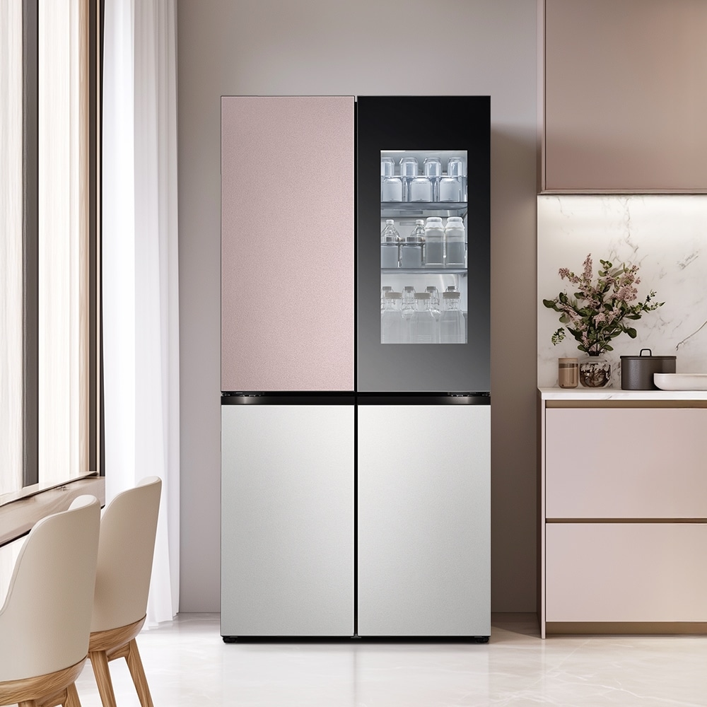 냉장고 LG 디오스 AI 오브제컬렉션 STEM 베이직 냉장고 (노크온 더블매직스페이스) (M876SKV582S.AKOR) 메인이미지 1