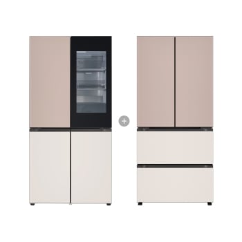 LG 디오스 오브제컬렉션 냉장고 Fit & Max (노크온) + LG 디오스 오브제컬렉션 김치톡톡 Fit & Max