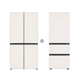 LG 디오스 오브제컬렉션 STEM 베이직 냉장고 Fit & Max + LG 디오스 오브제컬렉션 김치톡톡 Fit & Max