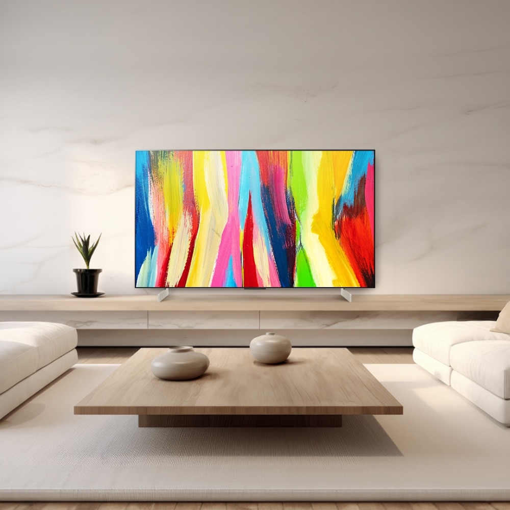 TV LG 올레드 evo (스탠드형) (OLED42C2KBS.AKRG) 메인이미지 1