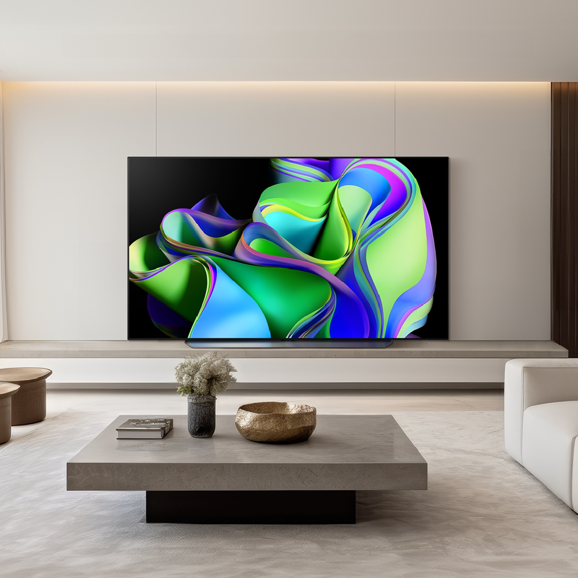 TV LG 올레드 evo (스탠드형) (OLED83C3QS.AKRG) 줌이미지 1