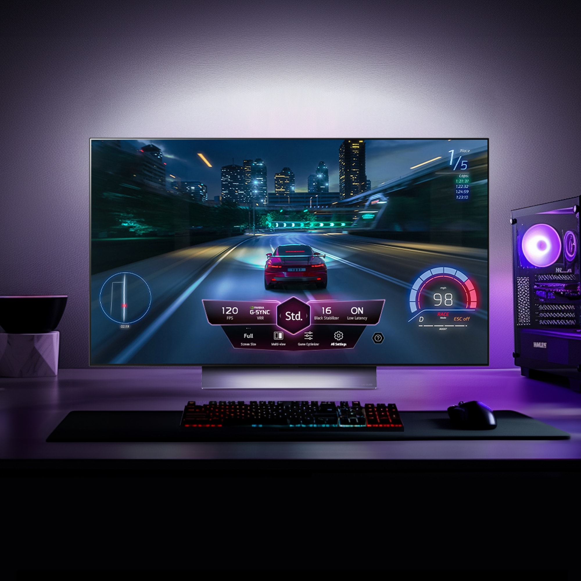 TV LG 올레드 evo (스탠드형) (OLED48C4KS.AKRG) 줌이미지 1