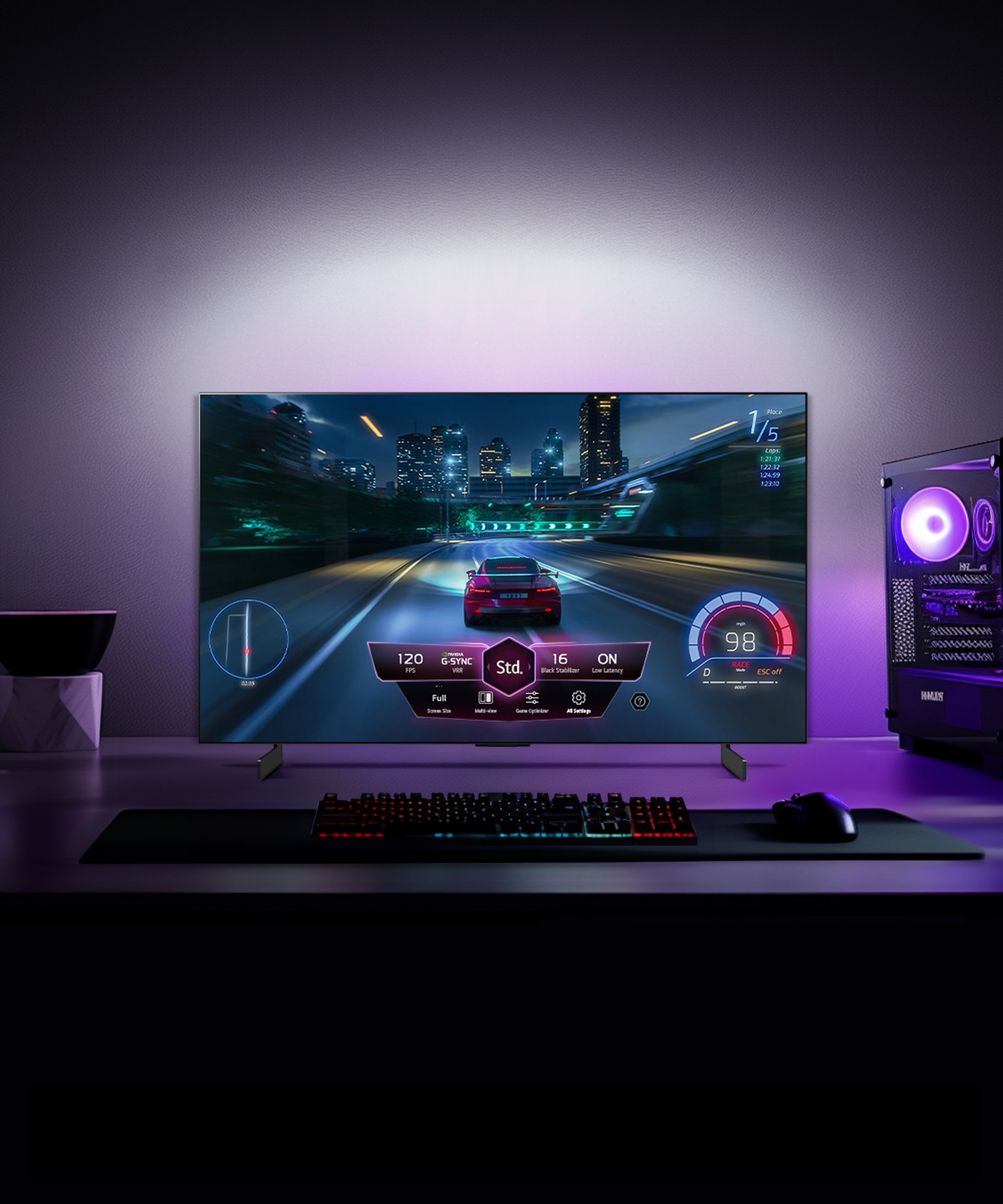 TV LG 올레드 evo (스탠드형) (OLED42C4KS.AKRG) 메인이미지 0