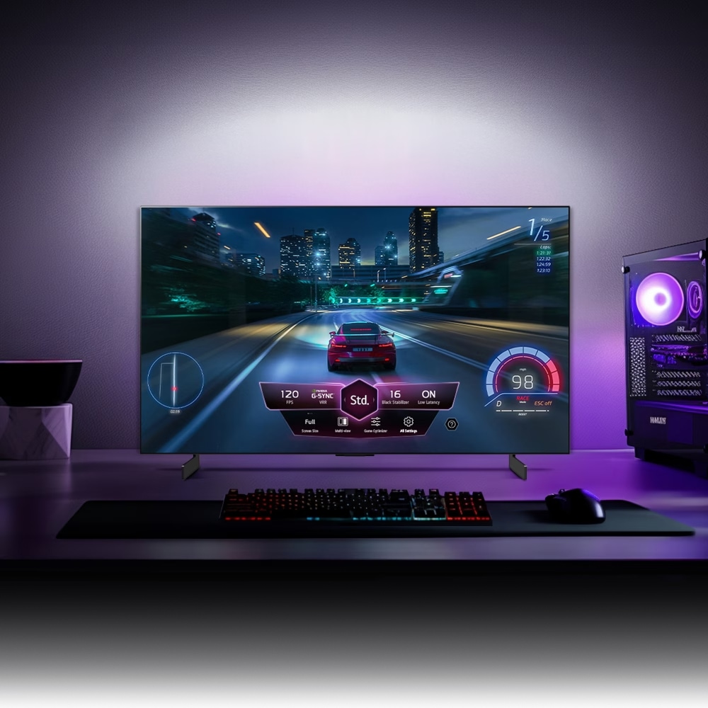 TV LG 올레드 evo (스탠드형) (OLED42C4KS.AKRG) 메인이미지 1