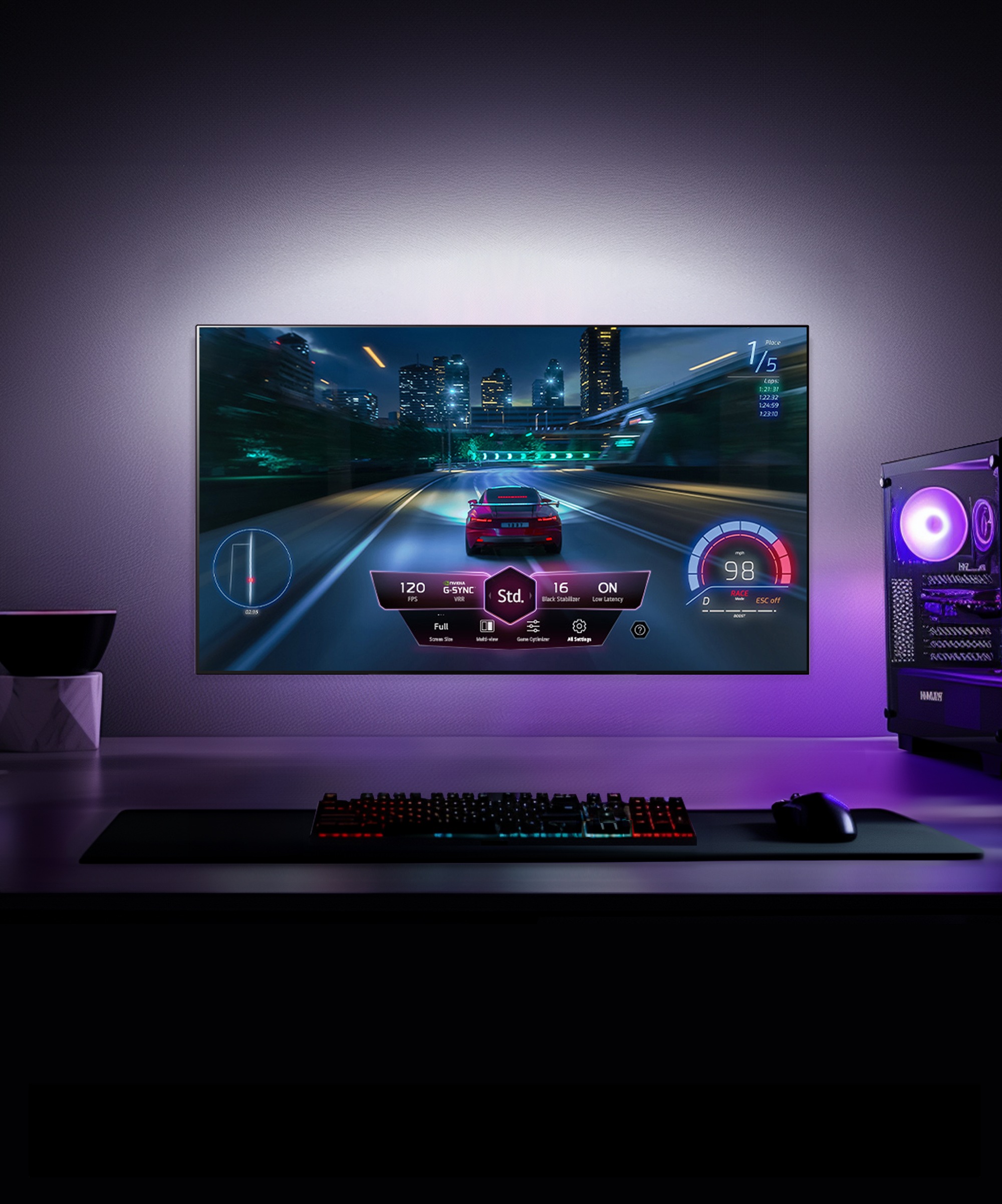 TV LG 올레드 evo (벽걸이형) (OLED42C4CW.AKRG) 메인이미지 0