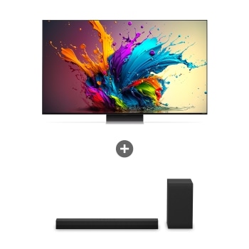 LG QNED evo (스탠드형)<br> + LG 사운드바