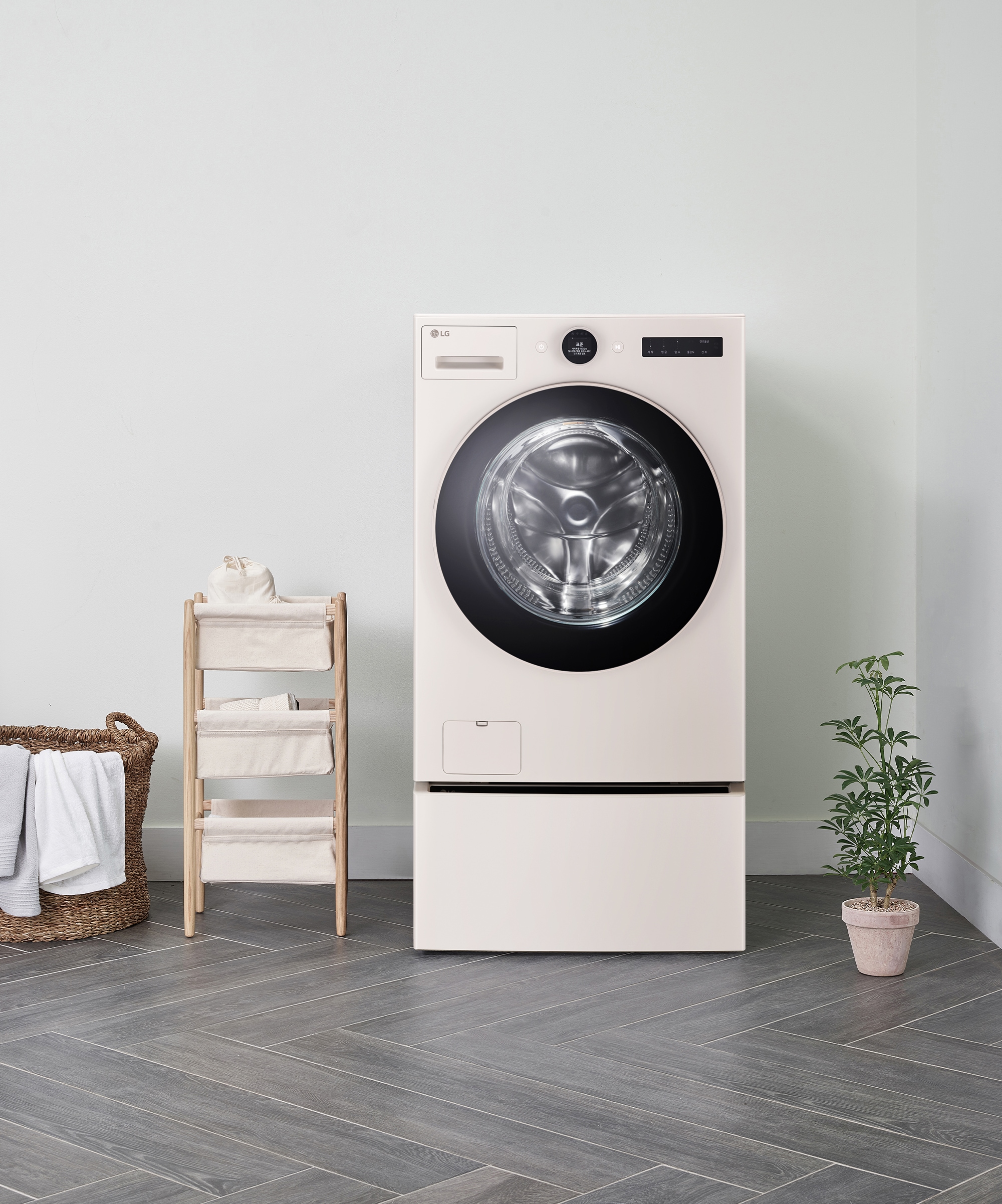 워시콤보 LG 트롬 오브제컬렉션 워시콤보 + 키높이 수납함 (FH25EAEF.AKOR) 메인이미지 0