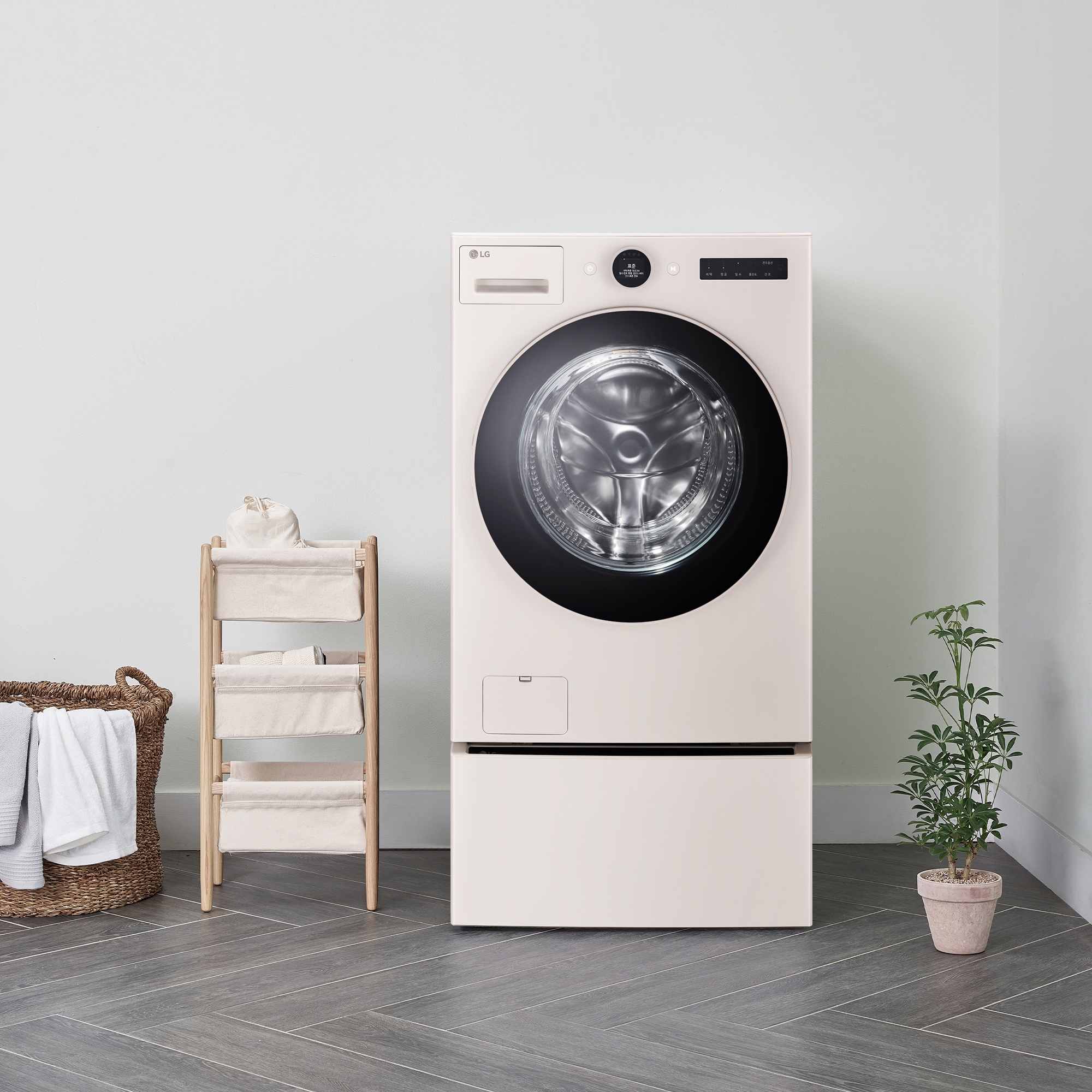 워시콤보 LG 트롬 오브제컬렉션 워시콤보 + 키높이 수납함 (FH25EAEF.AKOR) 줌이미지 1