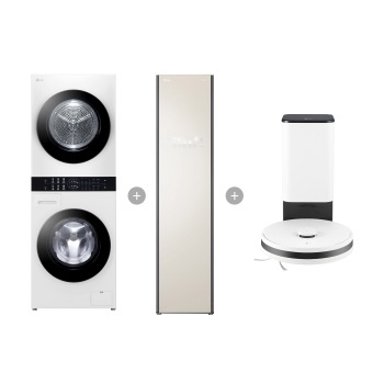 LG 워시타워 컴팩트 + LG 스타일러+ LG 코드제로 R5