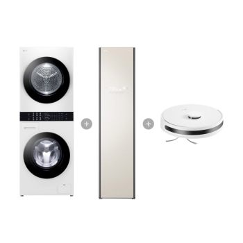LG 워시타워 컴팩트 + LG 스타일러+ LG 코드제로 R5