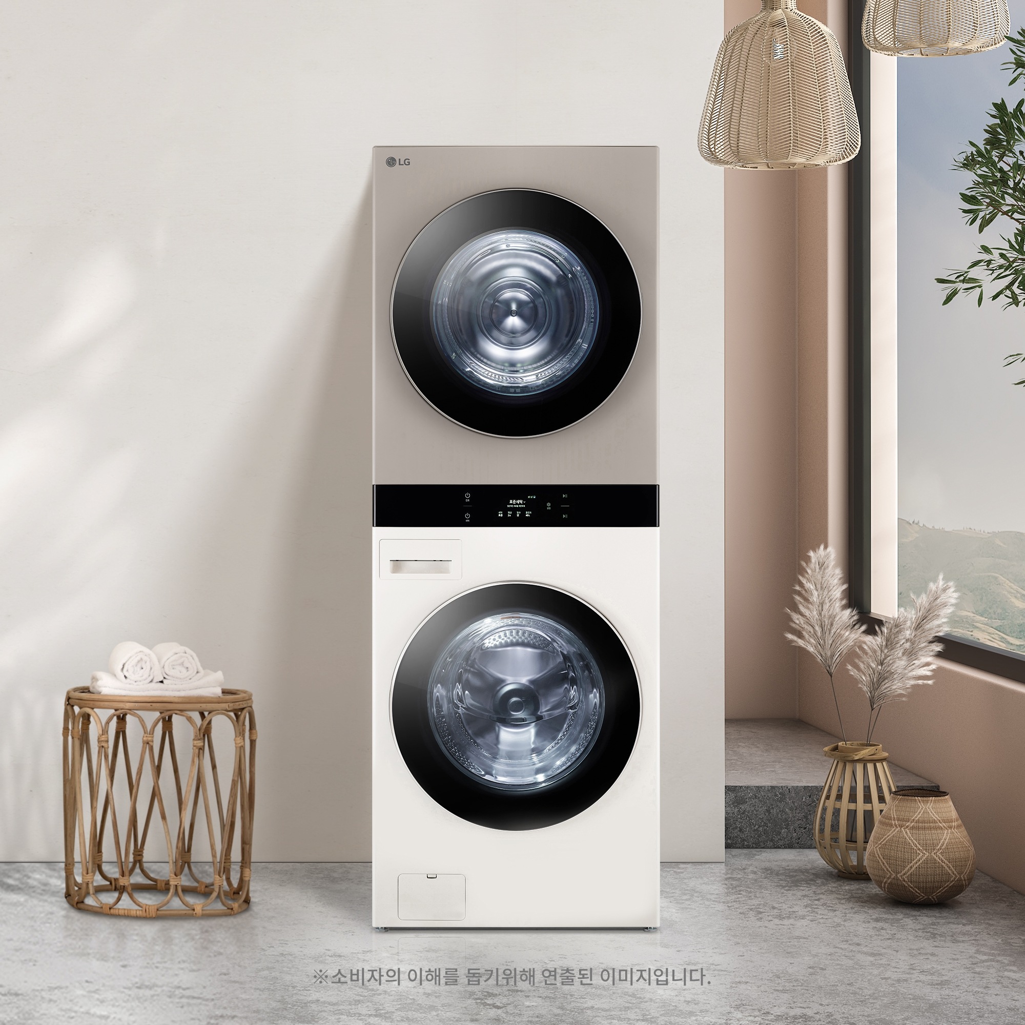 LG 오브제컬렉션 LG 트롬 오브제컬렉션 워시타워 (WL21ERZU.AKOR) 줌이미지 0