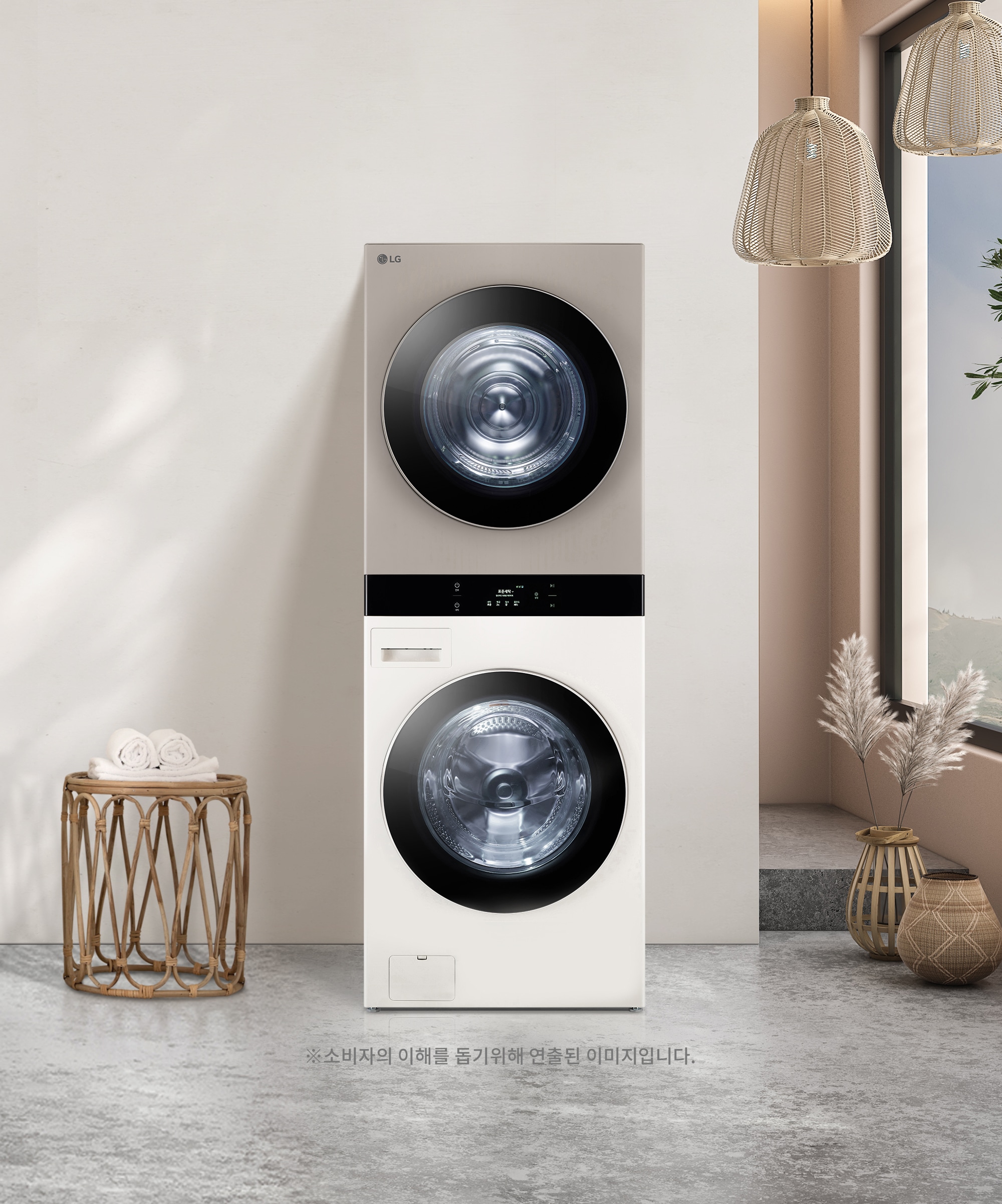 LG 오브제컬렉션 LG 트롬 오브제컬렉션 워시타워 (WL21ERZU.AKOR) 메인이미지 0