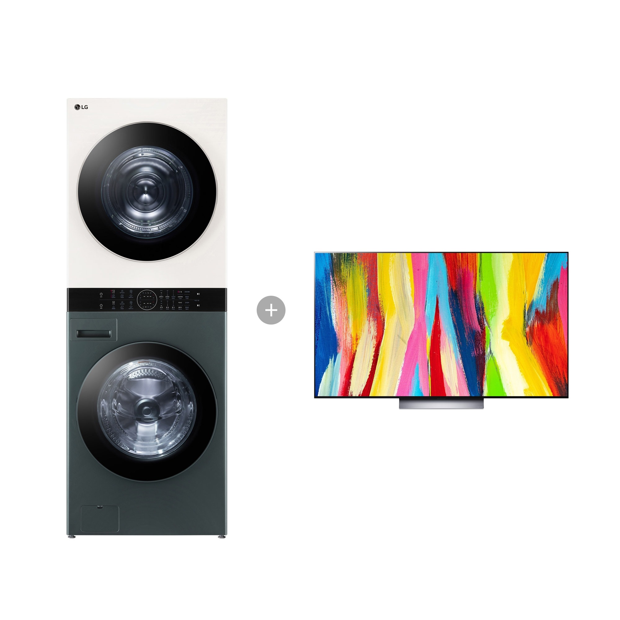 워시타워 LG 트롬 오브제컬렉션 워시타워 + LG 올레드 evo (스탠드형) (W21GEZ-7C2S.AKOR) 줌이미지 0
