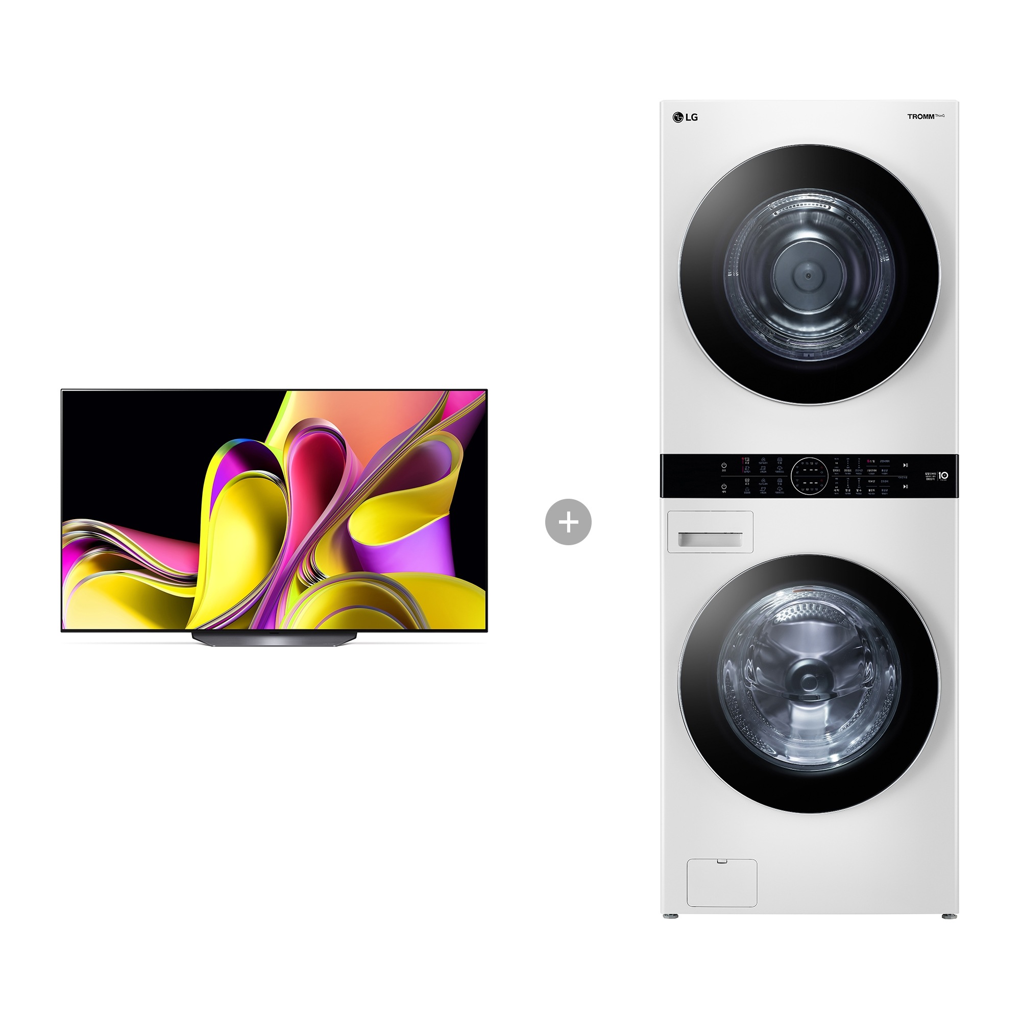 워시타워 LG 올레드 TV (스탠드형) + LG 트롬 워시타워 (W20WD-O65BS.AKOR) 줌이미지 0