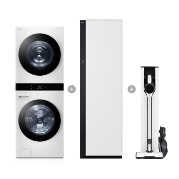 LG 트롬 오브제컬렉션 워시타워 + LG 스타일러 + LG 코드제로 A9S