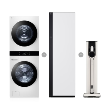 LG 트롬 오브제컬렉션 워시타워 + LG 스타일러 + LG 코드제로 A9S