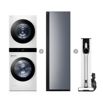 LG 트롬 오브제컬렉션 워시타워 + LG 스타일러 + LG 코드제로 A9S