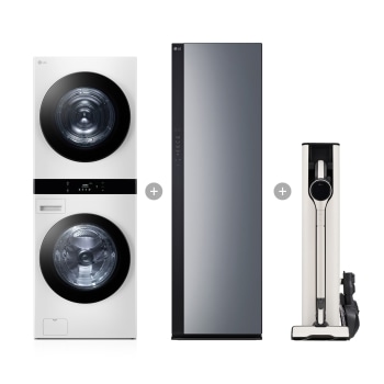 LG 트롬 오브제컬렉션 워시타워 + LG 스타일러 + LG 코드제로 A9S