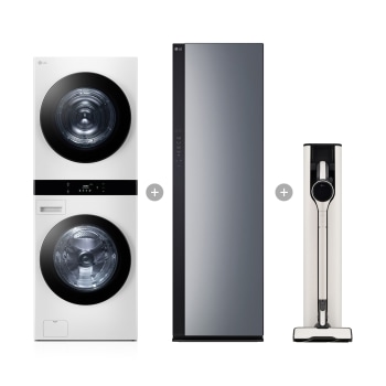 LG 트롬 오브제컬렉션 워시타워 + LG 스타일러 + LG 코드제로 A9S